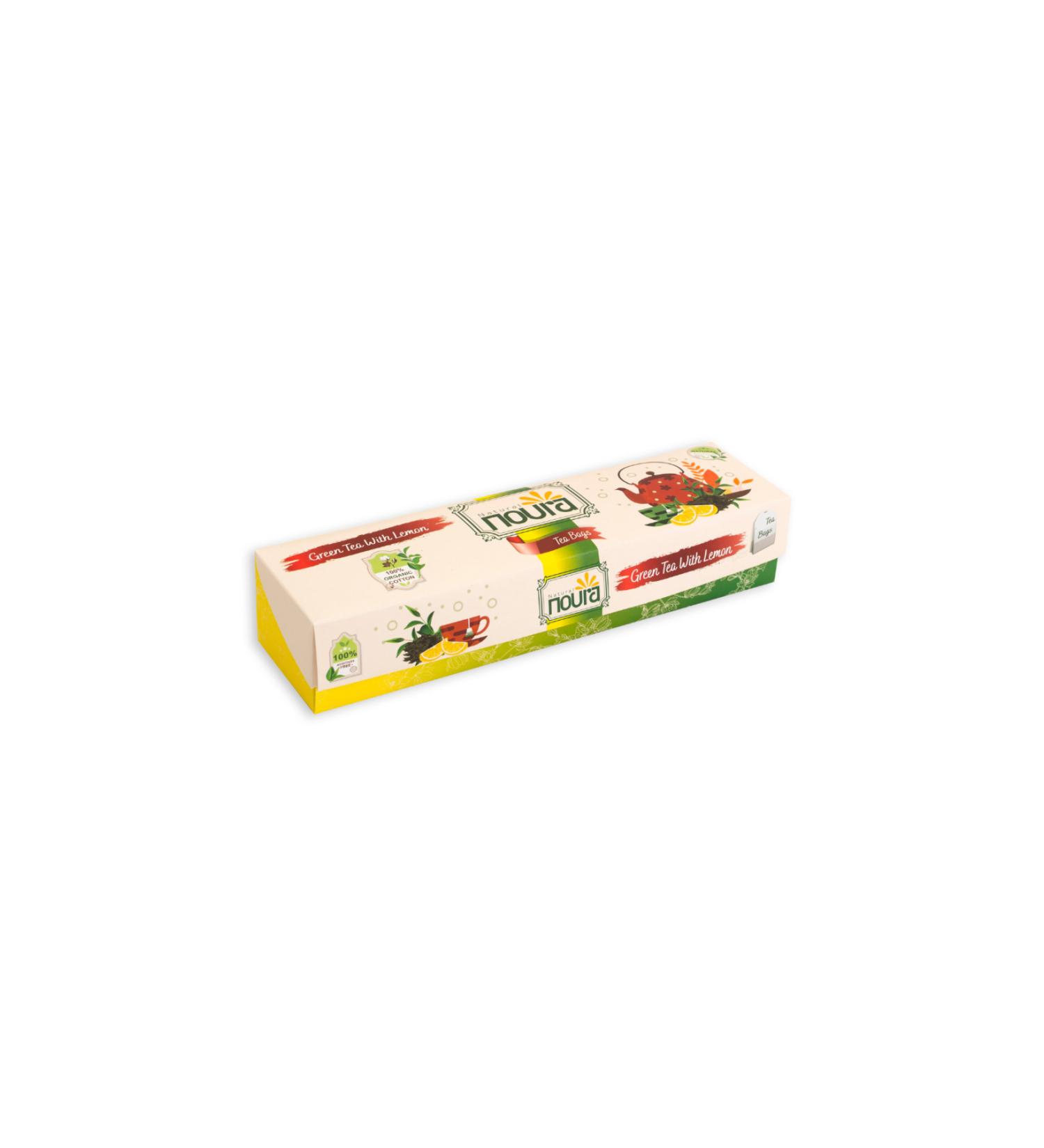 Noura Natural Lemon Green Tea Bag 25 Pieces - Buy Online on GoSupps.com