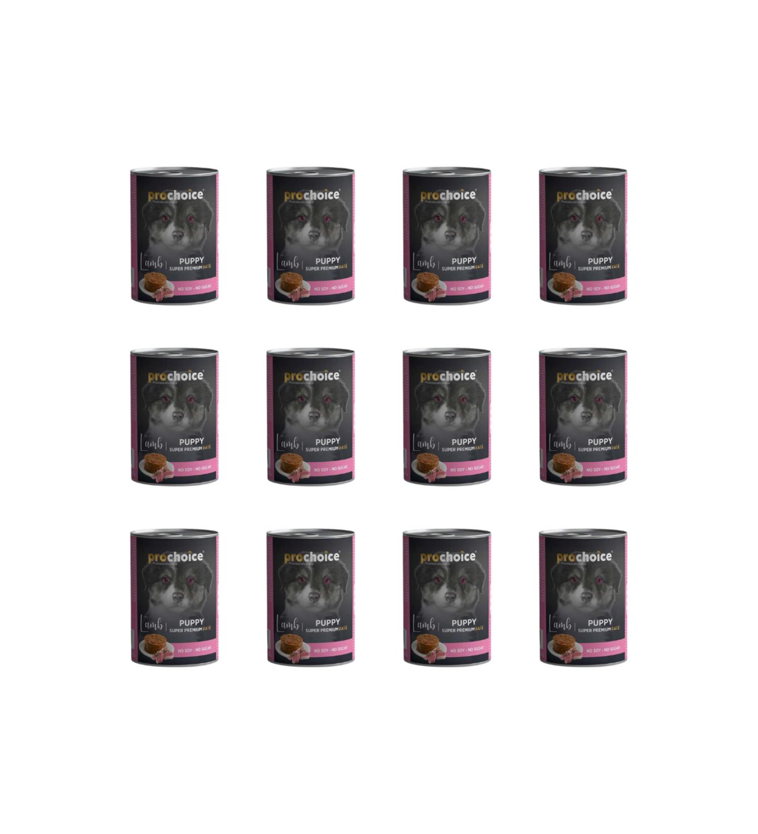 Pro Choice Lamb Meat Paste Canned Puppy Food 400 Gr (12 Pieces)