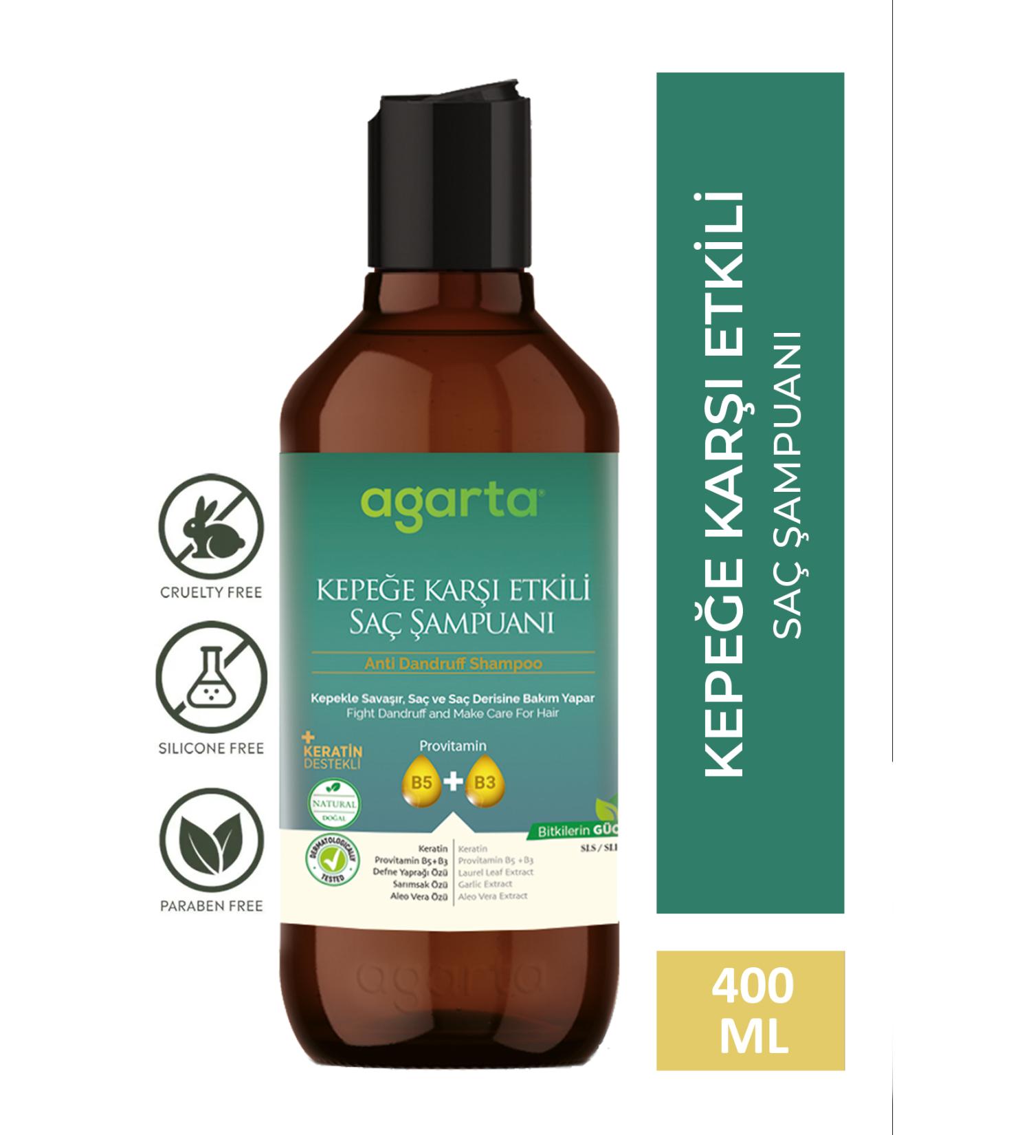 Agarta Natural Anti-Dandruff Shampoo 400 ml (VEGAN SALT-FREE) - Buy Online on GoSupps.com