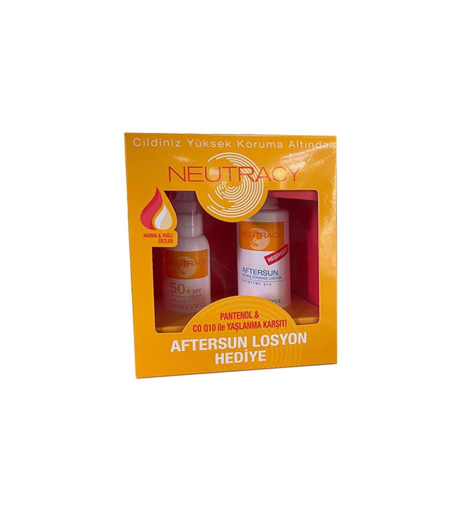 Neutracy Sunscreen Set For Combination & Oily Skin - Sun Cream Spf50 150 ml After Sun Lotion