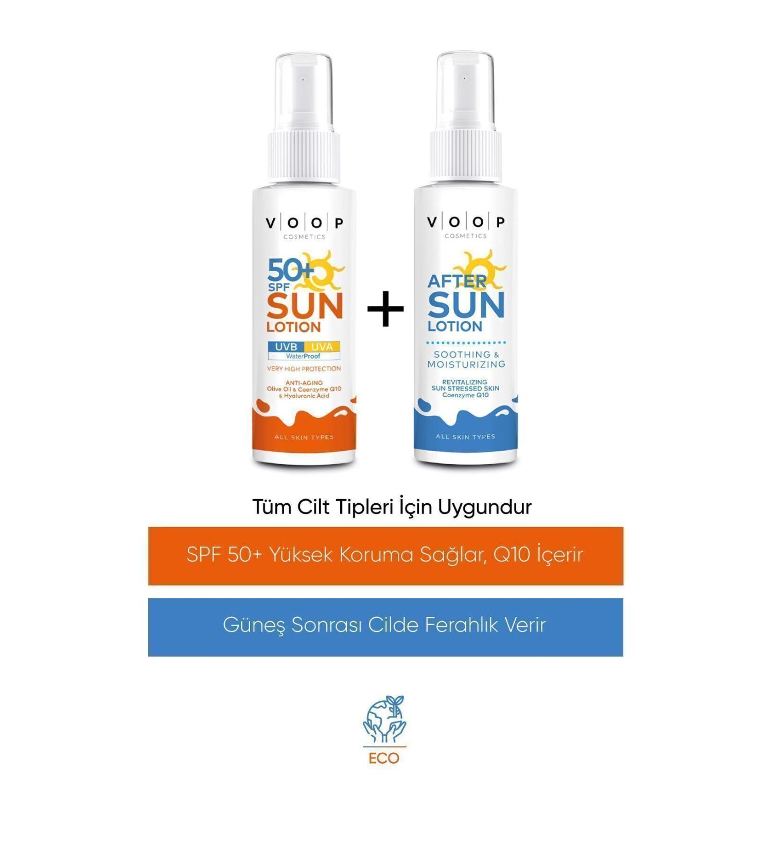 VOOP Body Sun Cream 50 Spf - 150 ml & After Sun Cream - 150 ml | Set of Two - Buy Online on GoSupps.com
