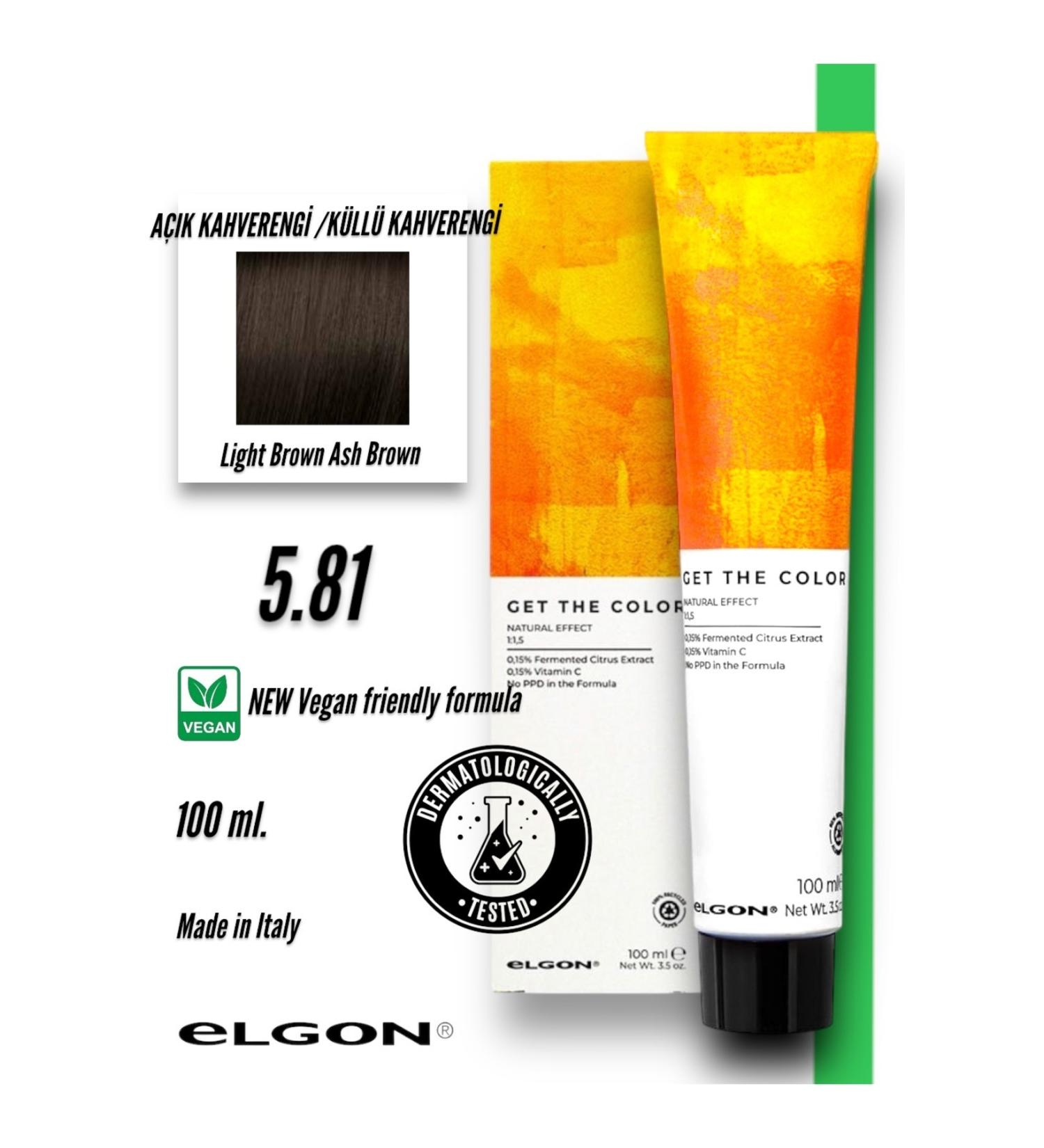 Elgon Get The Color 5.81 Professional Hair Dye (100 ml.) (Oxidizer-Free)