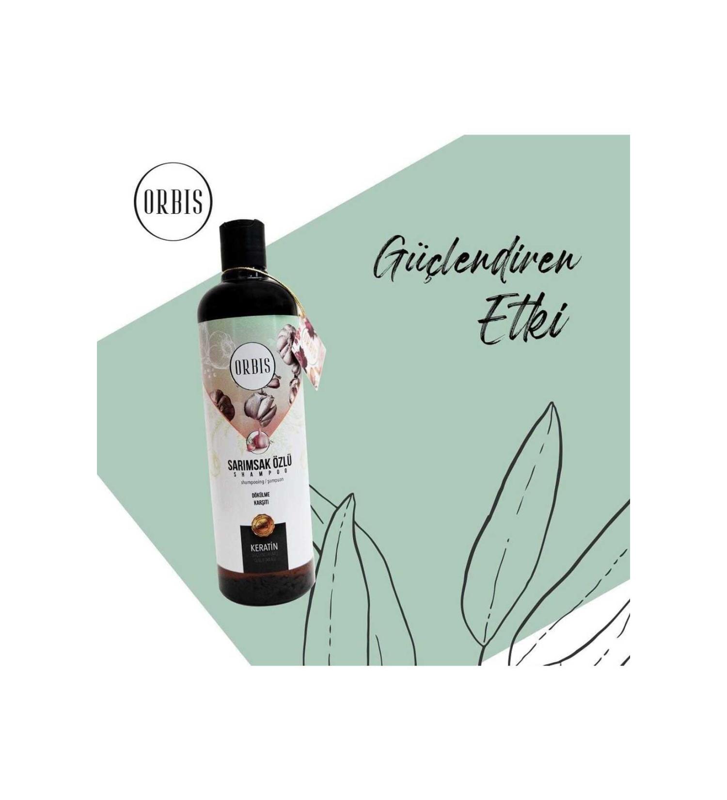 Orbis Garlic Essence Shampoo 700 ML Anti-Hair Loss Keratin Content Togin Brand Gift Bag