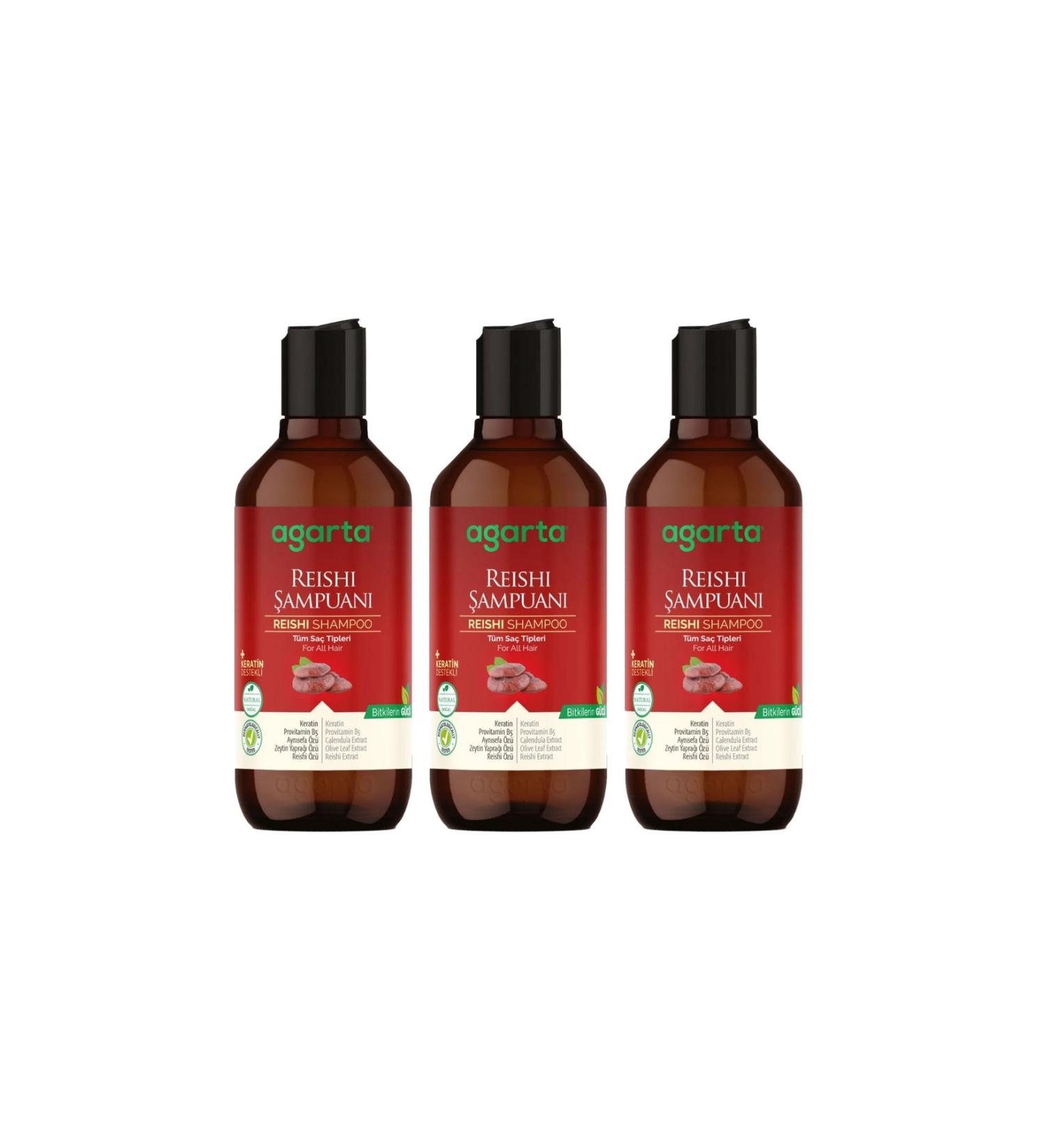 Agarta Natural Shampoo Reishi 400 ml x 3 Pieces