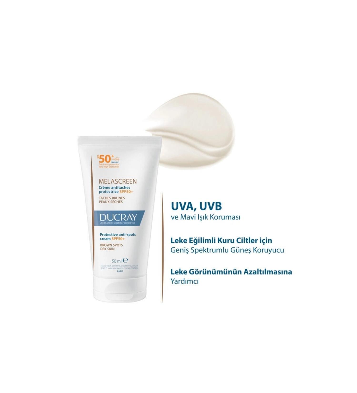 Ducray Melascreen Sunscreen for Blemish Prone and Dry Skin SPF 50+ 50 ml - Buy Online on GoSupps.com