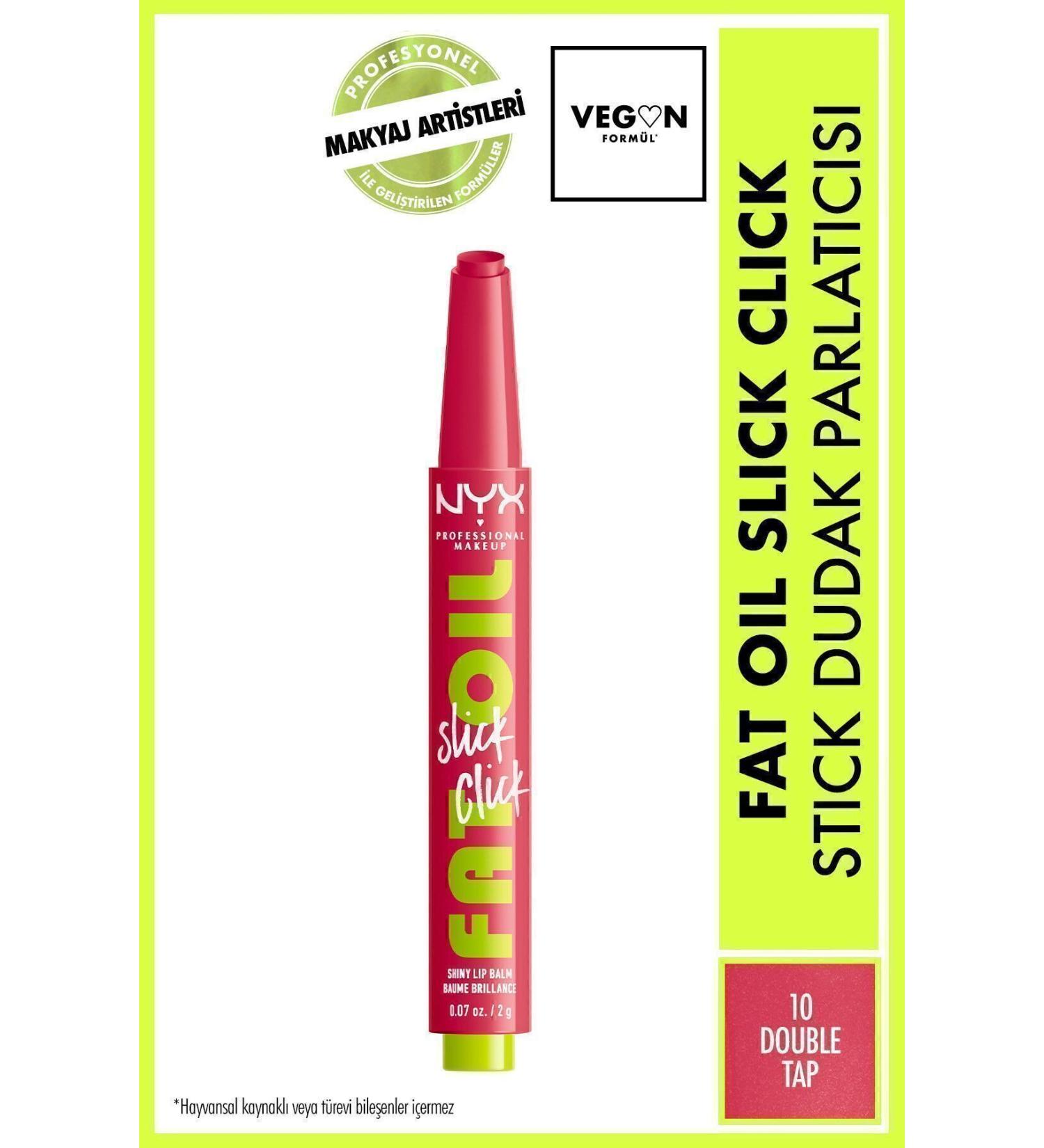 NYX Professional Makeup Fat Oil Slick Click Shine Lip Balm - 10 Double Tap - Buy Online on GoSupps.com