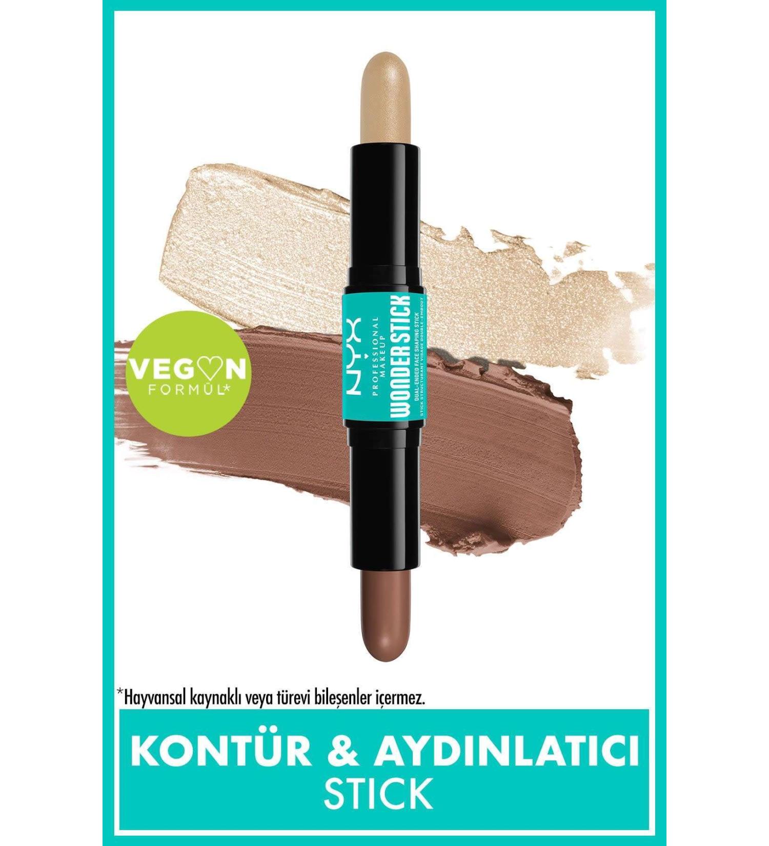 NYX Professional Makeup Wonder Stick Double-Ended Cream Contour & Highlighter Stick - Universal Light - Buy Online on GoSupps.com