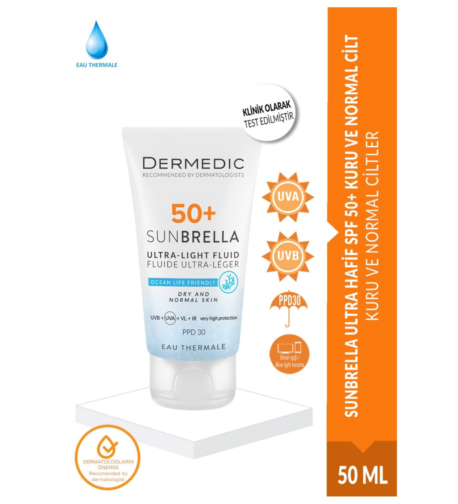 DERMEDIC SUNBRELLA ULTRA LIGHT SPF 50+ DRY NORMAL SKIN 40 ML