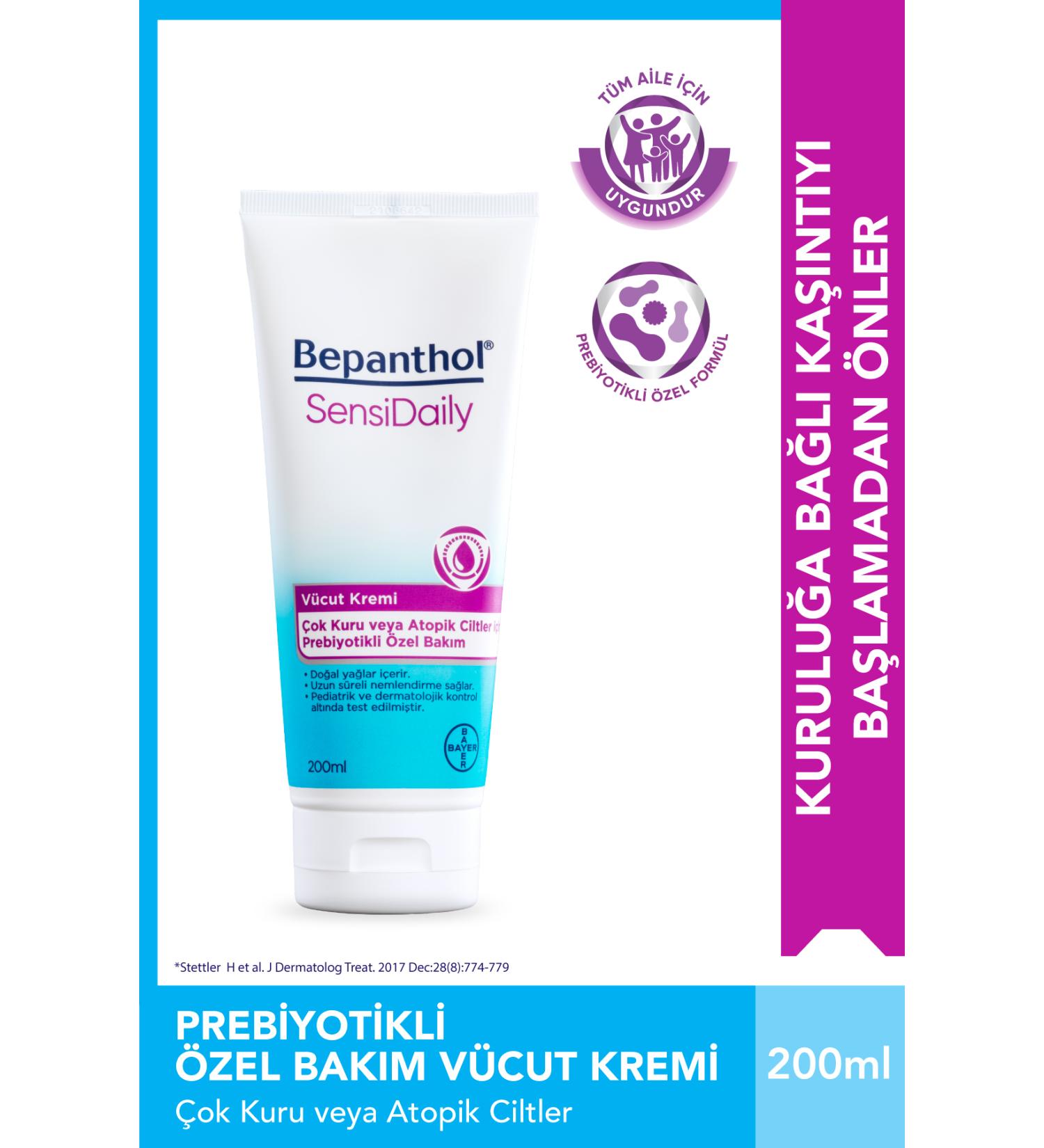 Bayer Sensidaily Daily Intensive Moisturizing Prebiotic Body Care Cream 200ml