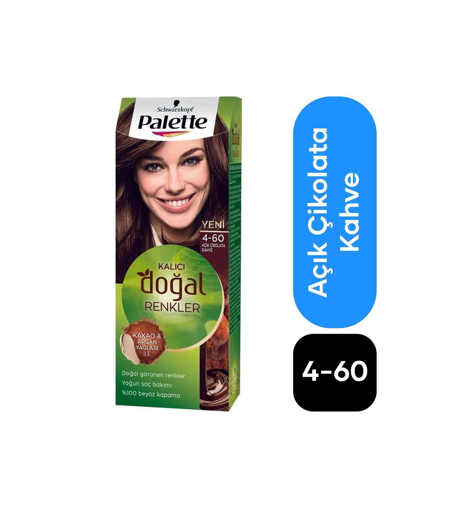 Palette Permanent Natural Colors Hair Dye No: 4.60 Light Chocolate Brown - Buy Online on GoSupps.com