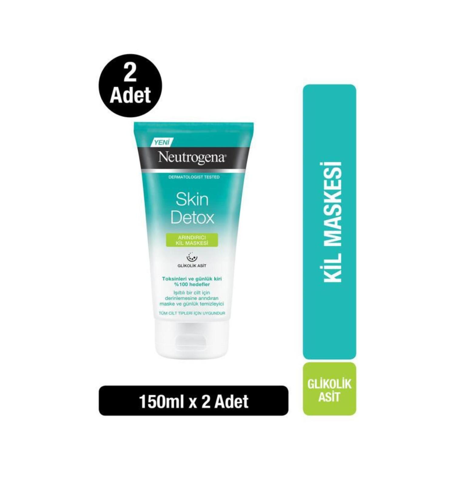 Neutrogena Skin Detox Purifying Clay Mask 150 ml x2