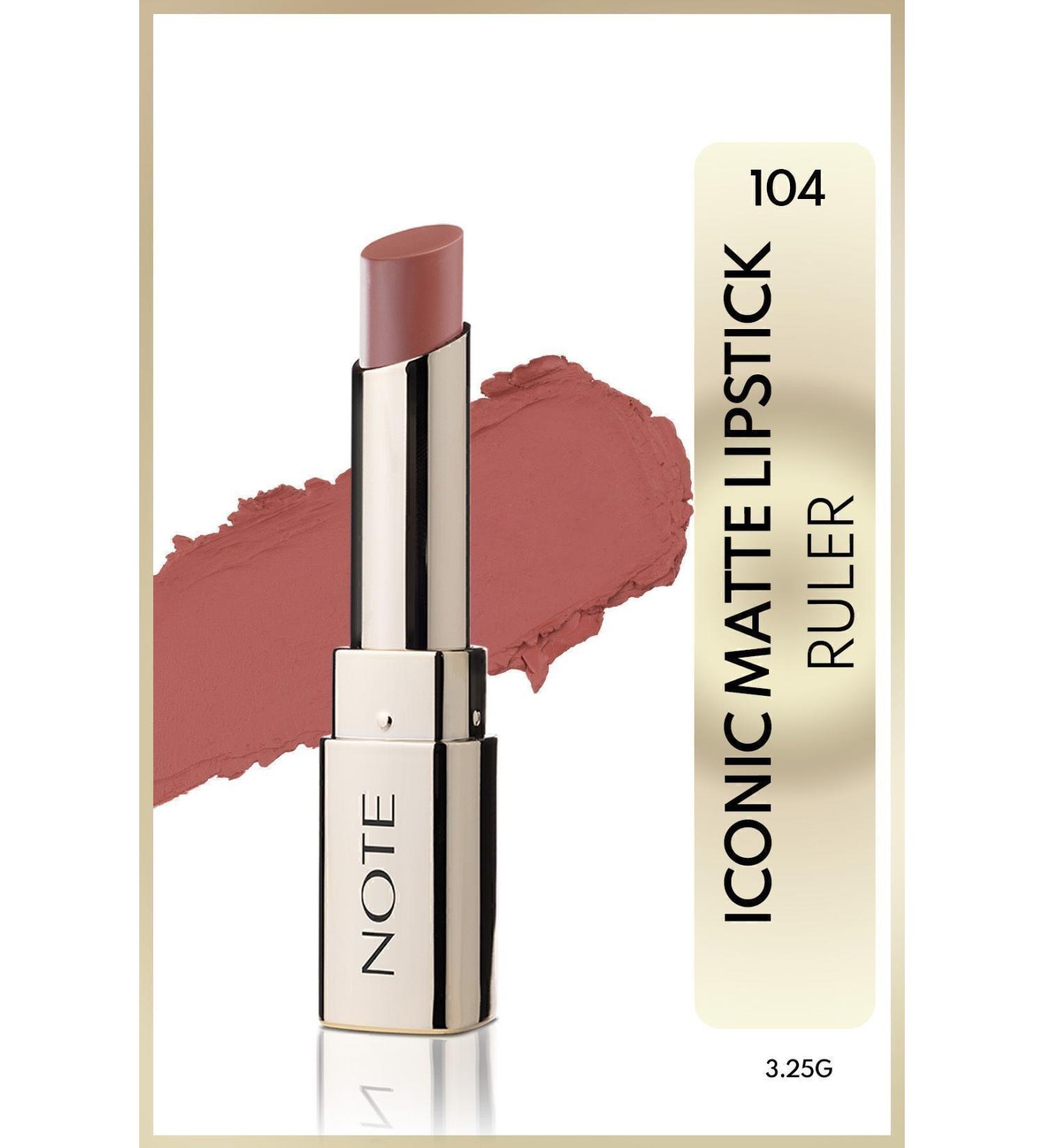 Note Cosmetics Intensely Pigmented Matte Lipstick With A Permanent Formula -104 Ruler Passi-247 - Buy Online on GoSupps.com