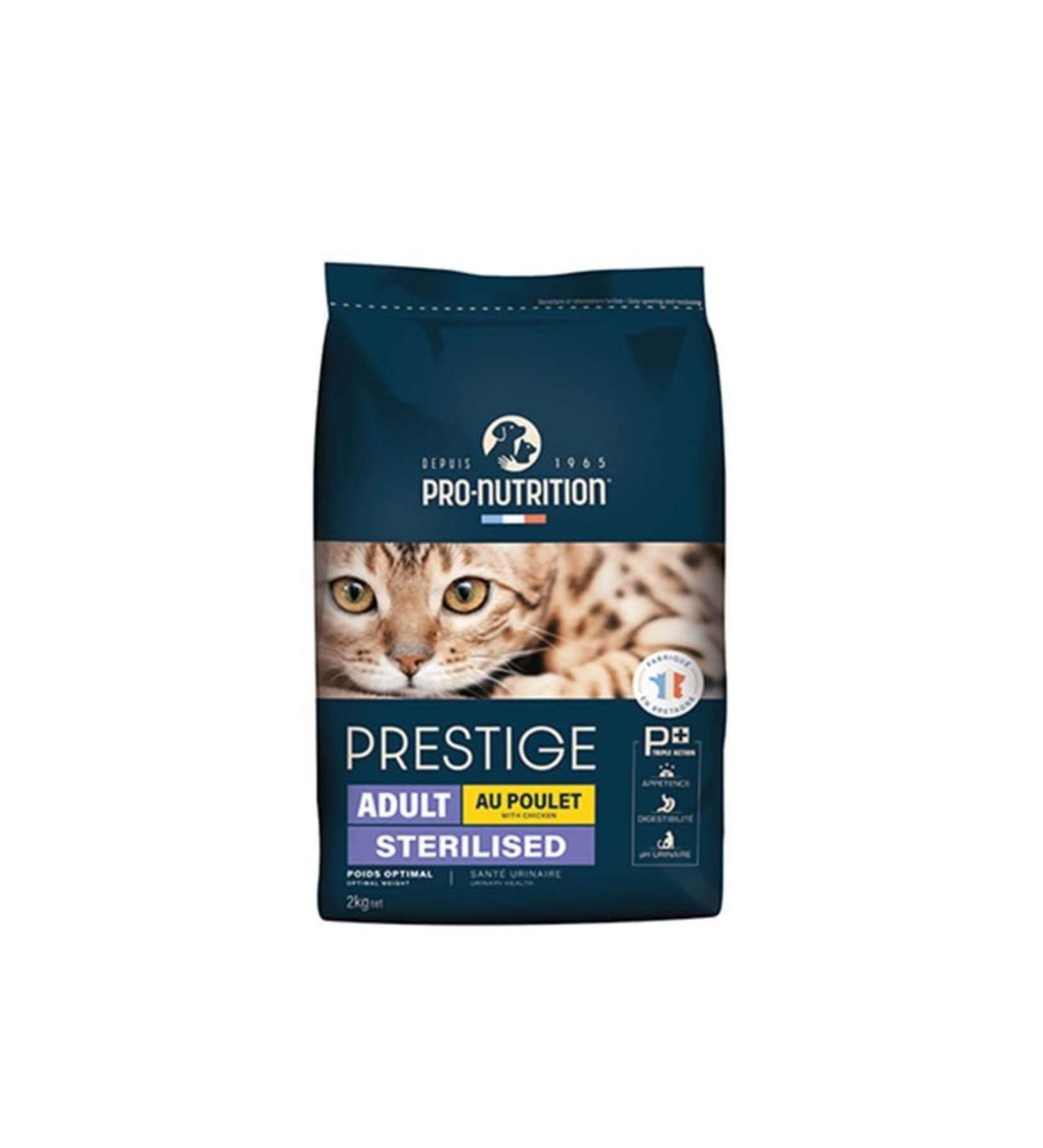 Pro Nutrition Prestige Adult Sterilized Chicken Sterilized Adult Cat Food 2 Kg - Buy Online on GoSupps.com