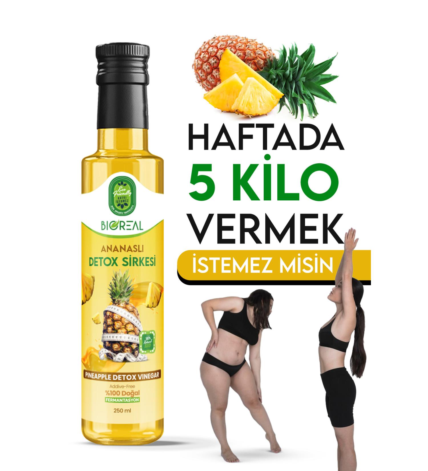 B OREAL Detox Pineapple Vinegar Slimming 1 Edema Removal Weight Loss 250ml - Buy Online on GoSupps.com