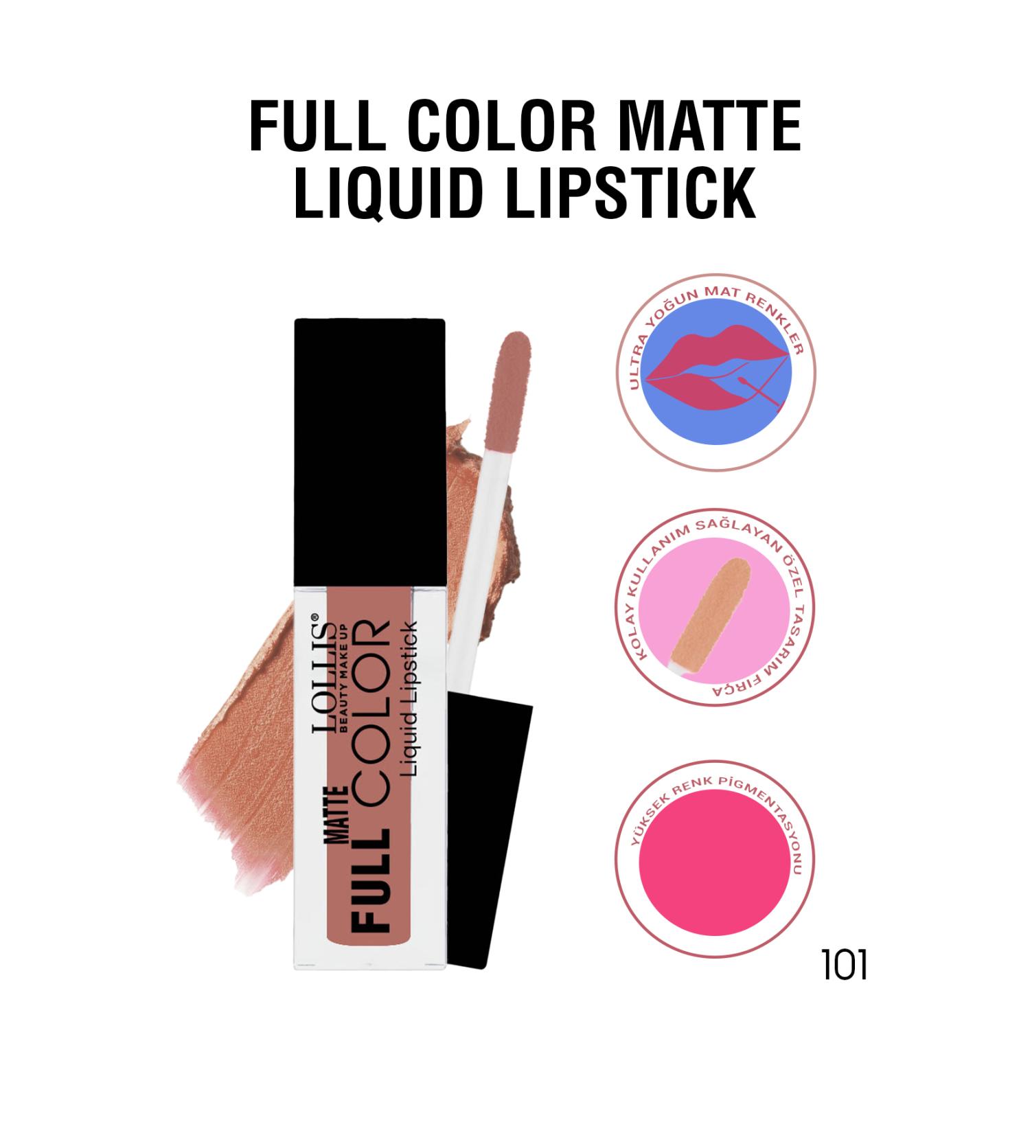 Lollis Matte Full Color Lipstick 101 / Matte Liquid Lipstick 101 - Buy Online on GoSupps.com