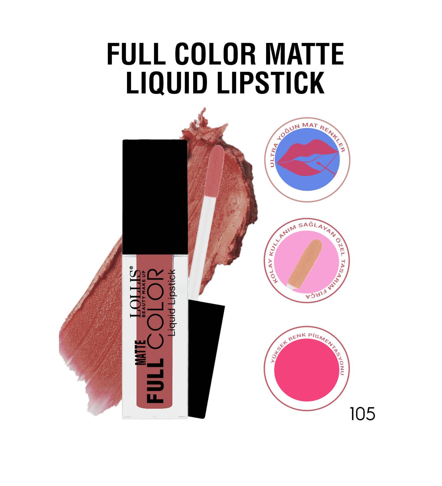 Lollis Matte Full Color Lipstick 105 / Matte Liquid Lipstick 105