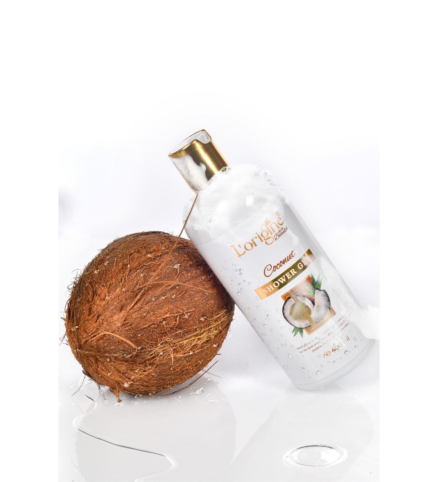 LORIGINE DE LA BEAUTE Shower Gel Coconut Extract 400 ml Start the Day Fresh - Buy Online on GoSupps.com