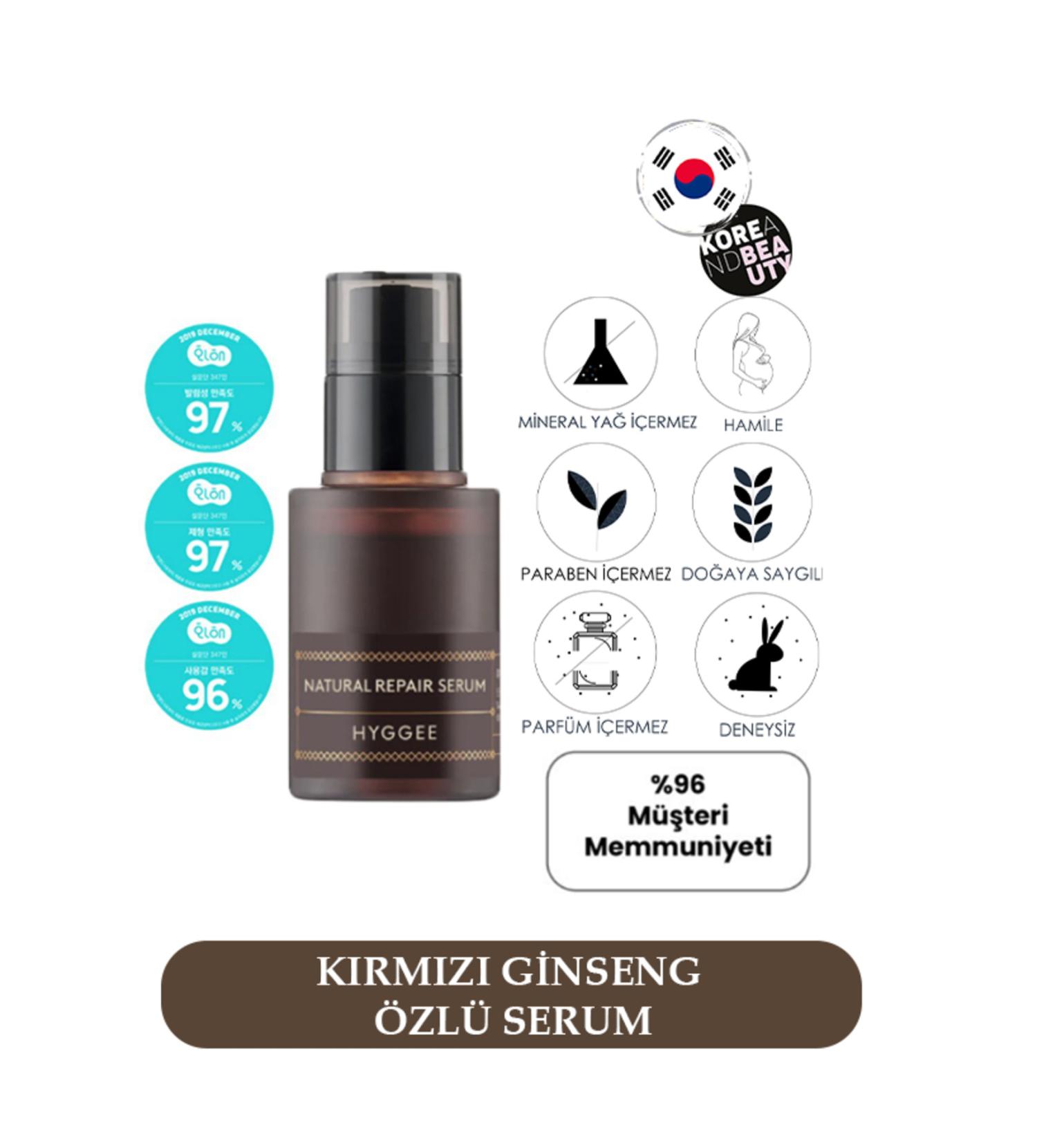 HYGGEE Natural Repair Ginseng Serum 30 ml - Anti-Aging Regenerating Red Ginseng Serum - Buy Online on GoSupps.com