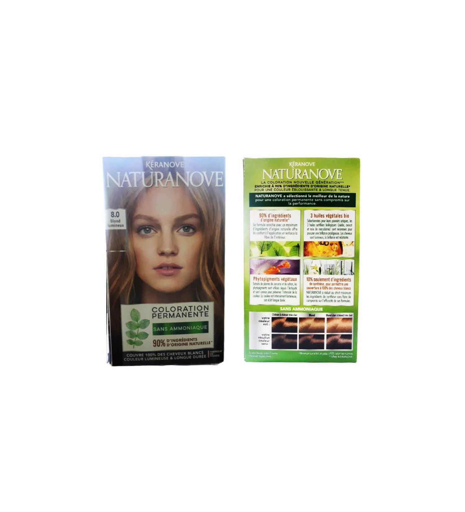KERANOVE Naturanove Color Permanente Hair Dye 8.0 Blond Lumineux