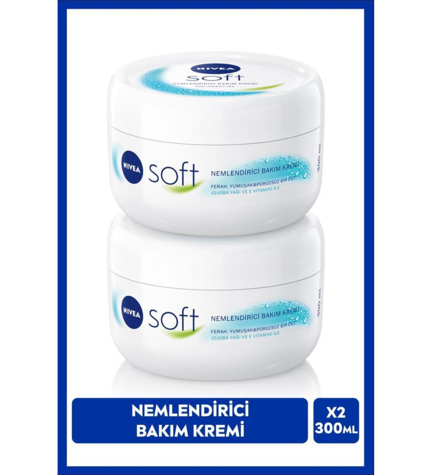 NIVEA Hand Face and Body Care Cream 300ml Jojoba Oil Vitamin E Smooth Skin X2 Pcs BLK WW76 - Buy Online on GoSupps.com