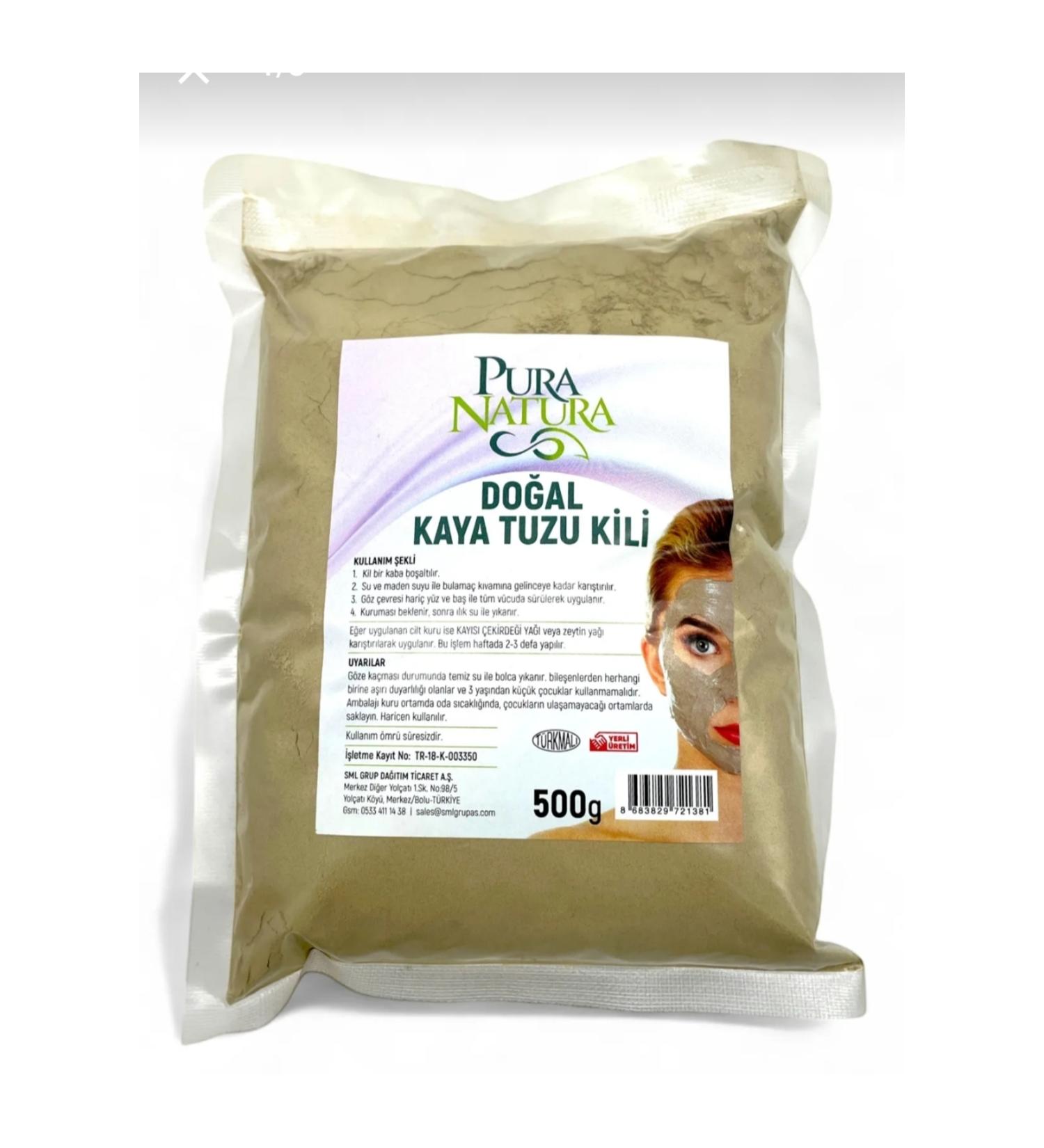 Pura Natura NATURAL ROCK SALT CLAY 500 GR - Buy Online on GoSupps.com
