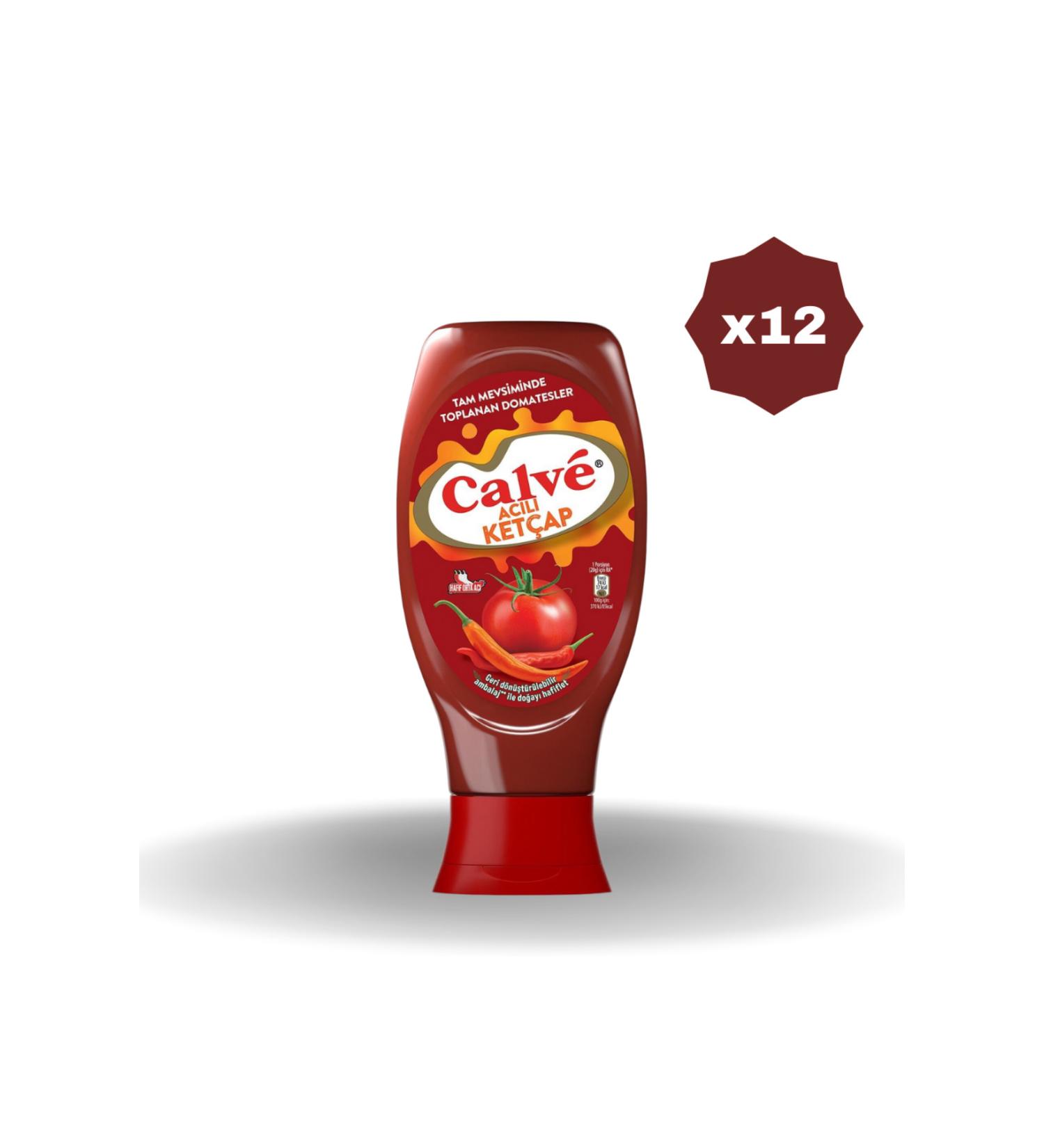 Calve HOT KETCHUP 400 GR - (12 PIECES)