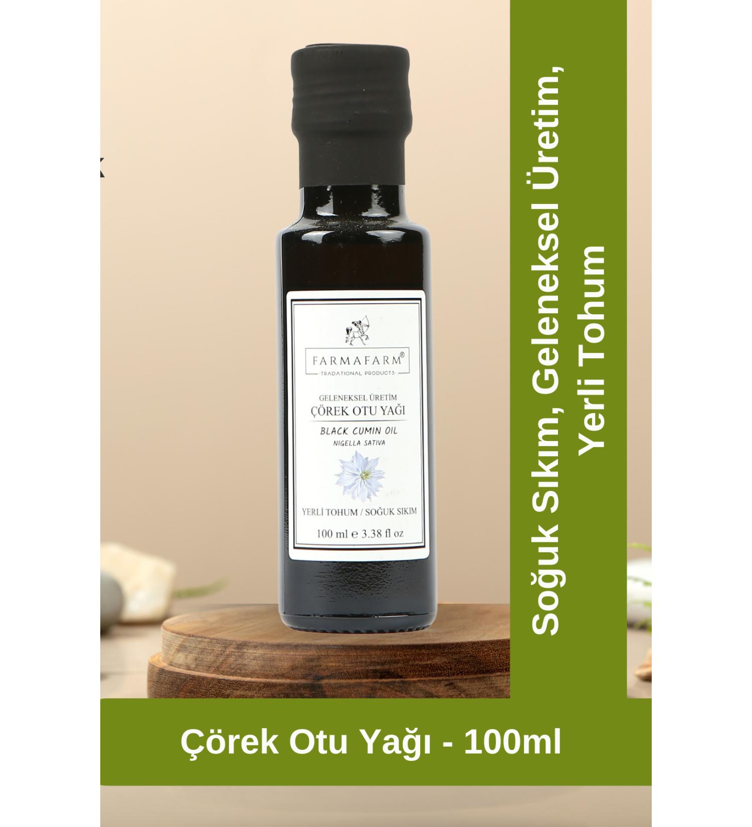 Farmafarm Cold Pressed Black Cumin Oil - 100ml | Local Product Heirloom Seed Traditional Production Vegetable Oil - Buy Online on GoSupps.com