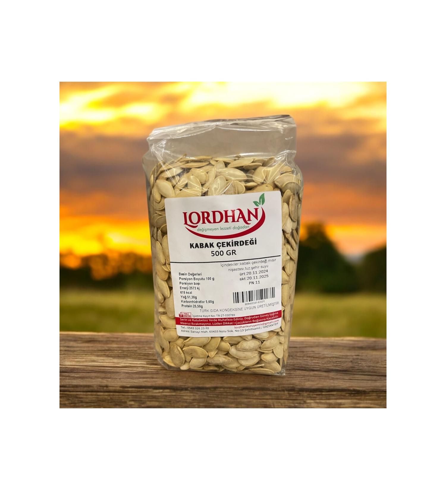 Lordhan 1st Quality Nev ehir Salted Large Double Pumpkin Seeds 500 gr.