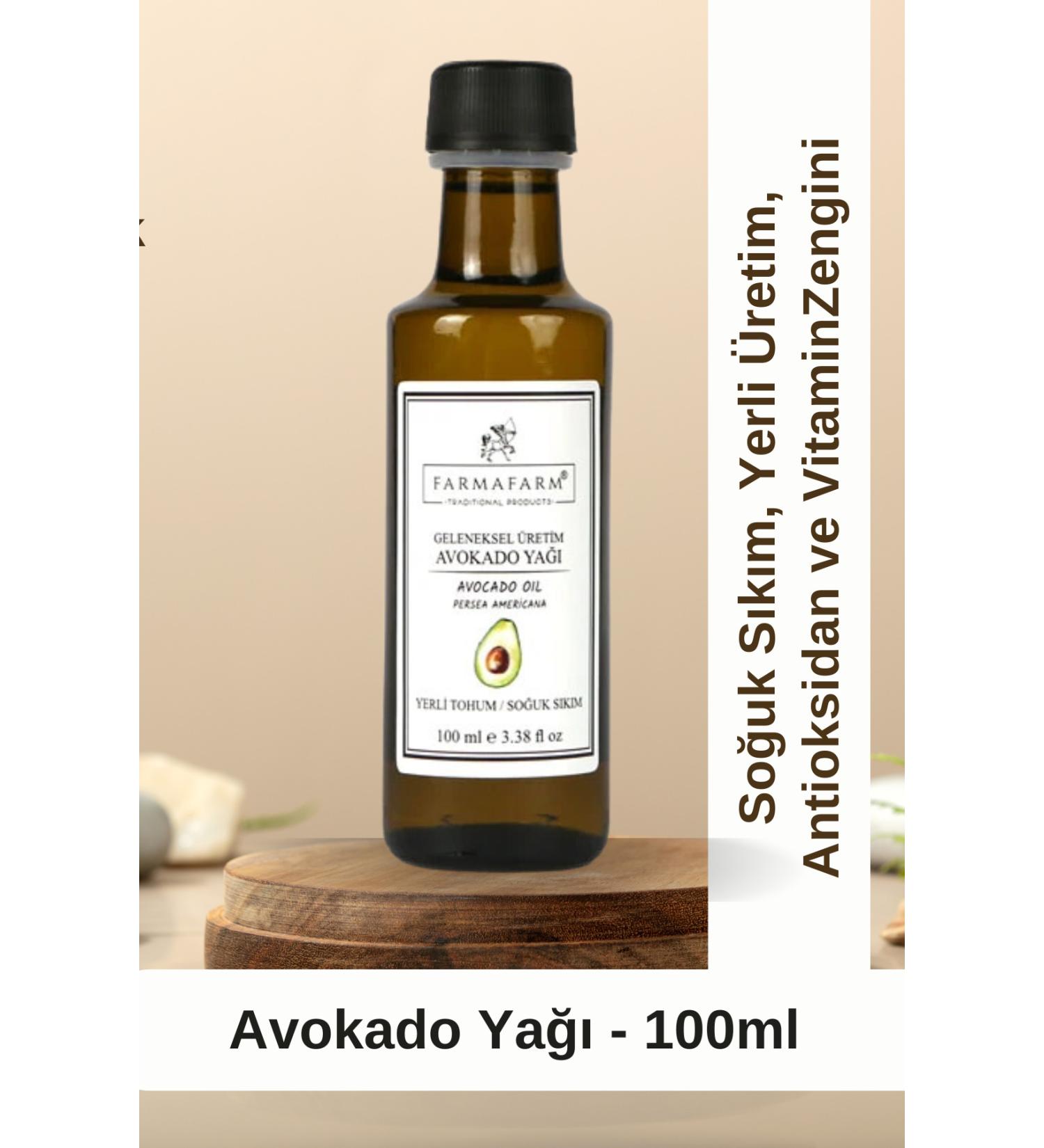 Farmafarm Cold Pressed Avocado Oil - 100ml | Rich in Vitamins and Antioxidants