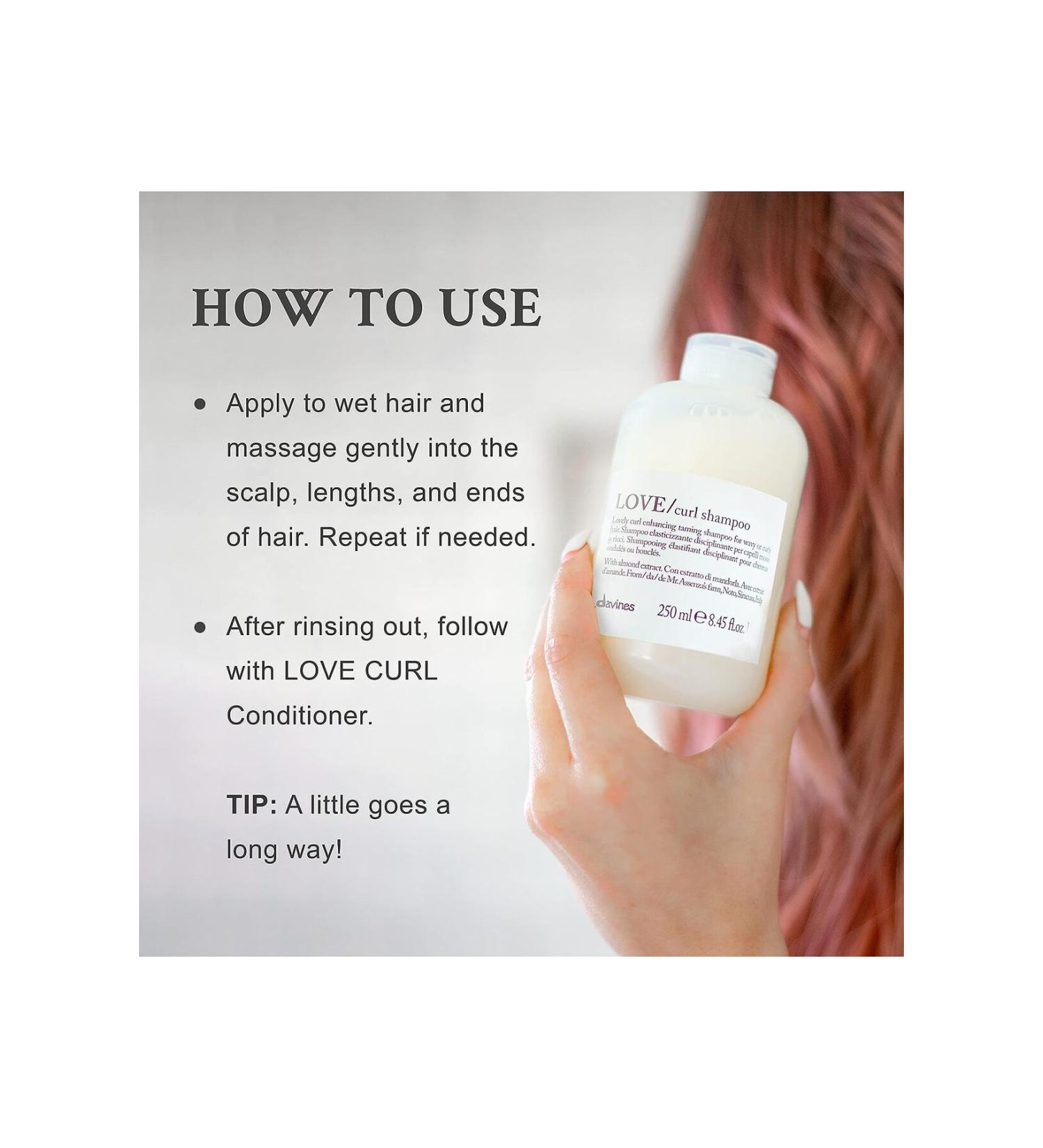 Davines Love/Curl Shampoo- Specially Formulated Shampoo for Curly and Wavy Hair 250 ml/+++