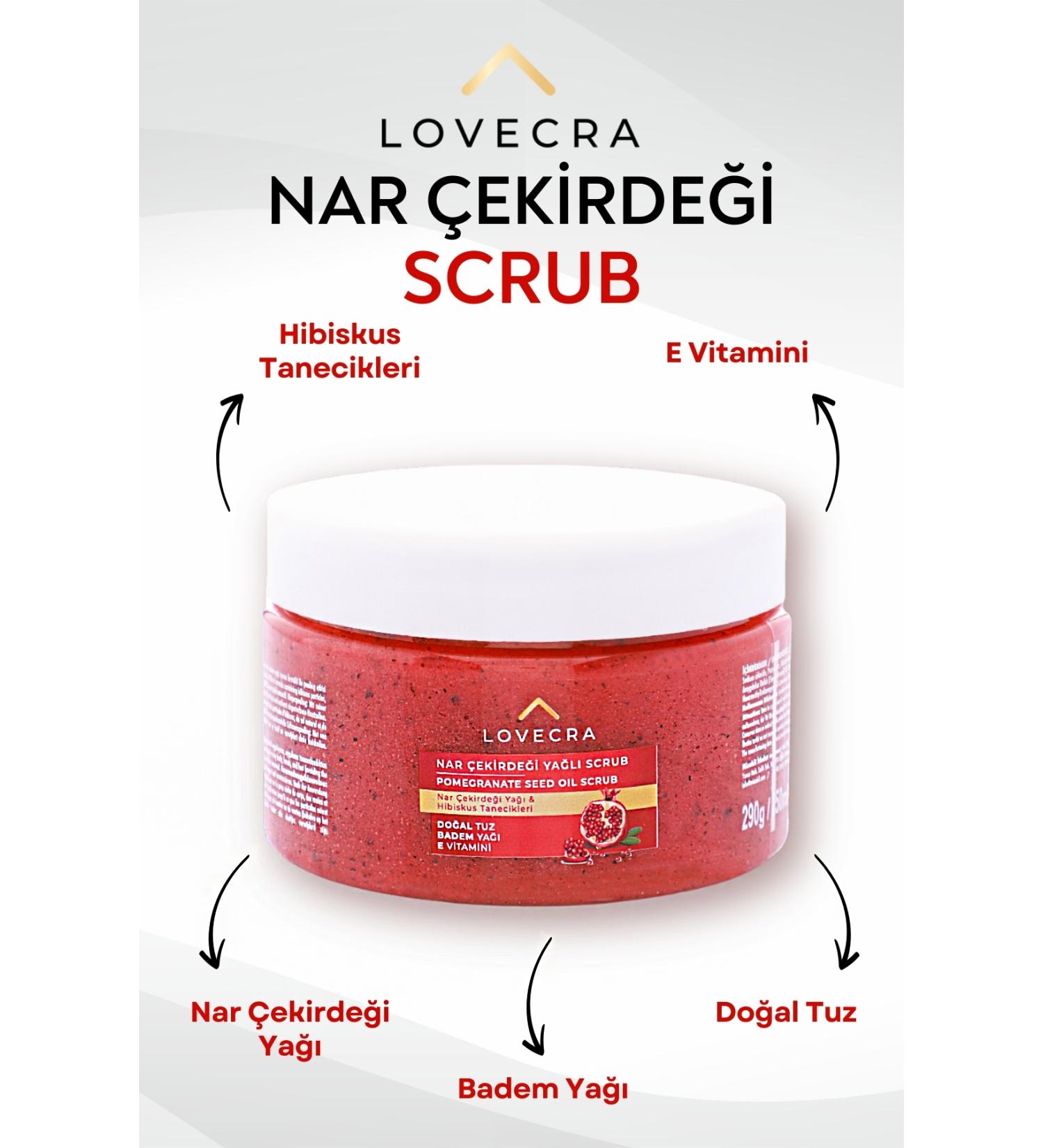 LOVECRA Body Scrub Nourishing Purifying Skin Moisturizing Skin Tone Equalizing Care Peeling 290gr - Buy Online on GoSupps.com