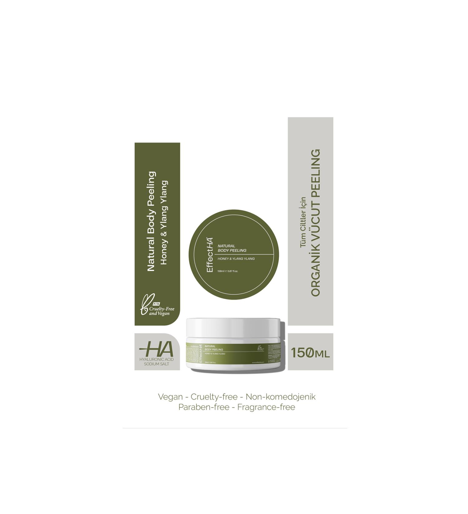 EffectHA Natural Body Peeling Honey & Ylang Ylang Organic Body Peeling for All Skin Types