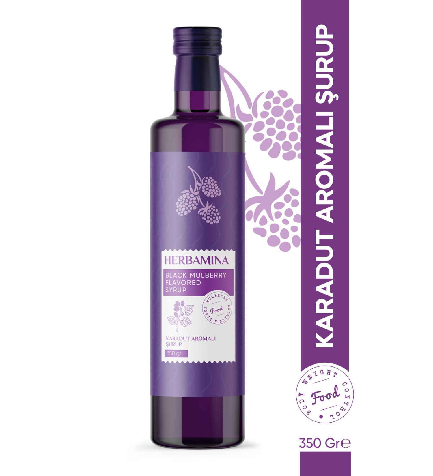 Herbamina Black Mulberry Flavored Syrup 350 grams