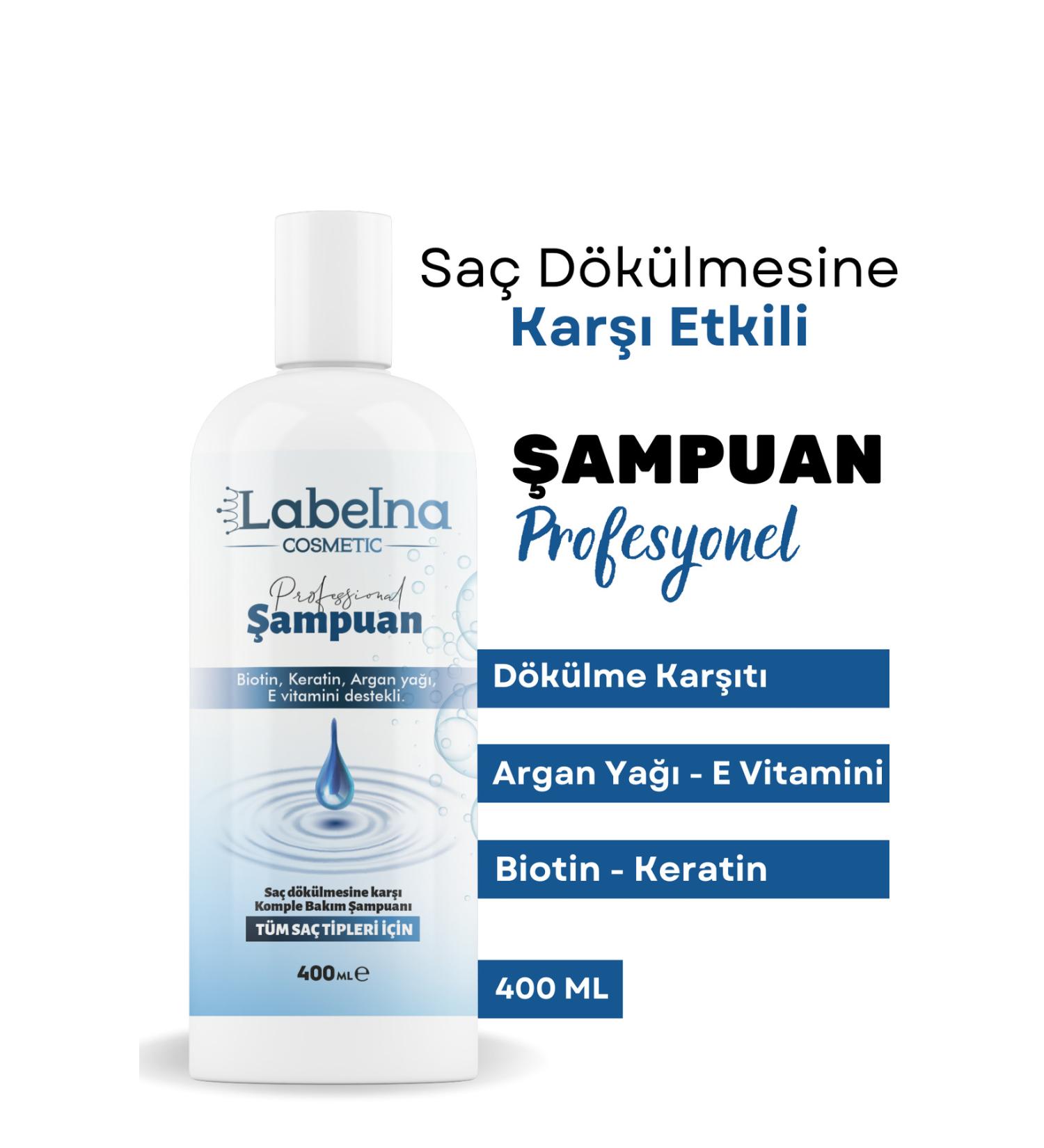 Labelna Cosmetic Anti-Loss Fast Hair Growth Hair Care Shampoo (keratin biotin argan oil E-vitamin) 400 ml - Buy Online on GoSupps.com