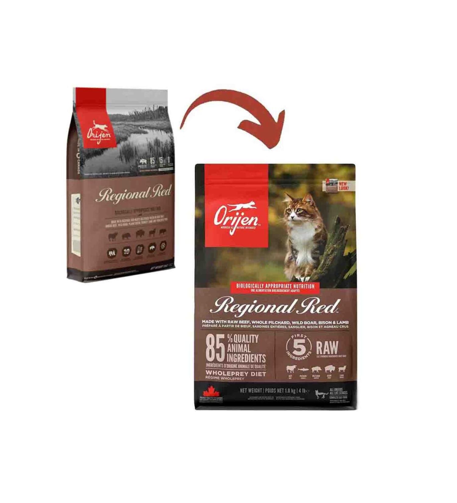 Orijen Regional Red Grain-Free Red Meat Cat Food 1.8kg