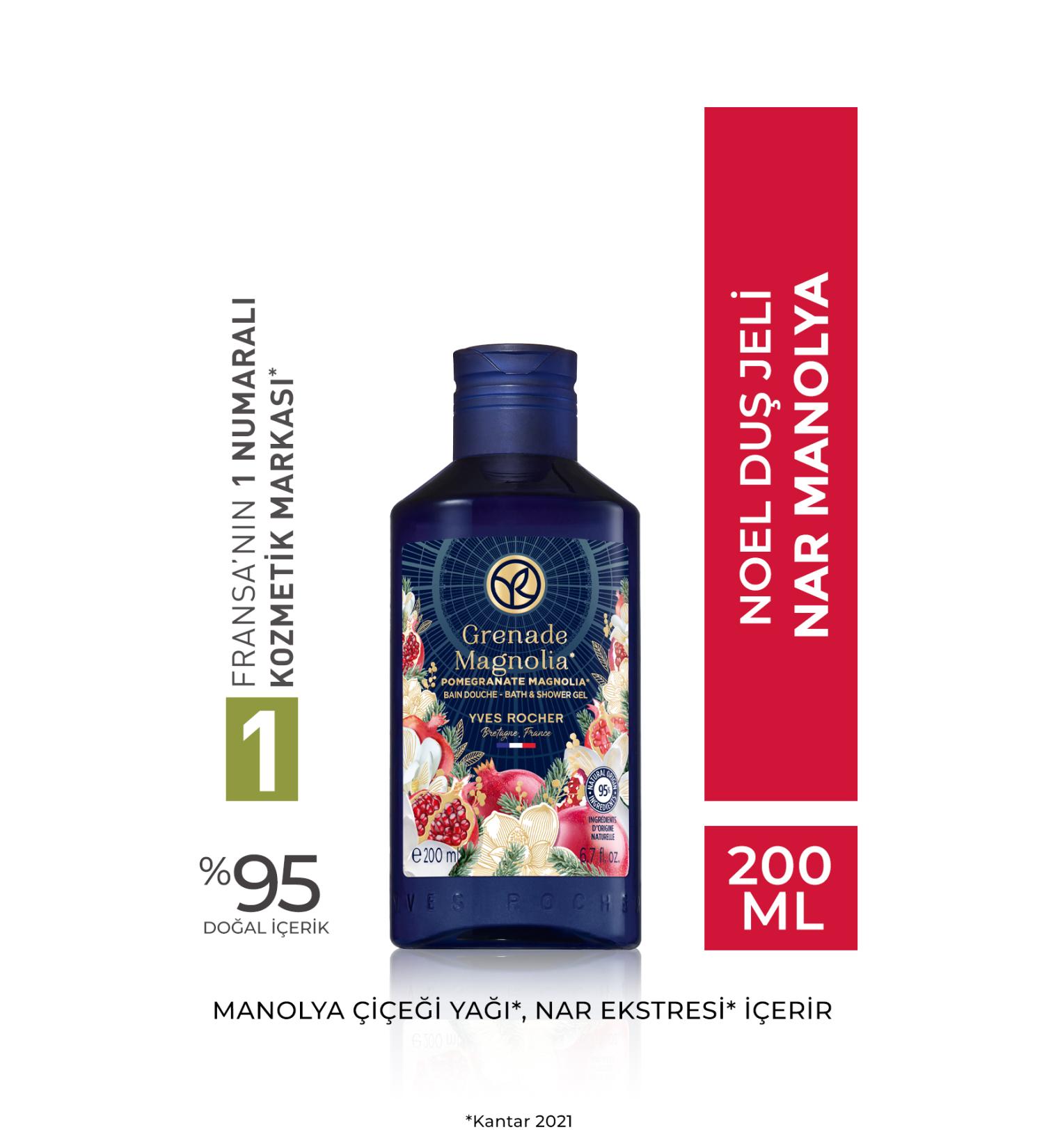 Yves Rocher Shower Gel- Magnolia-Pomegranate- 200ml-92641