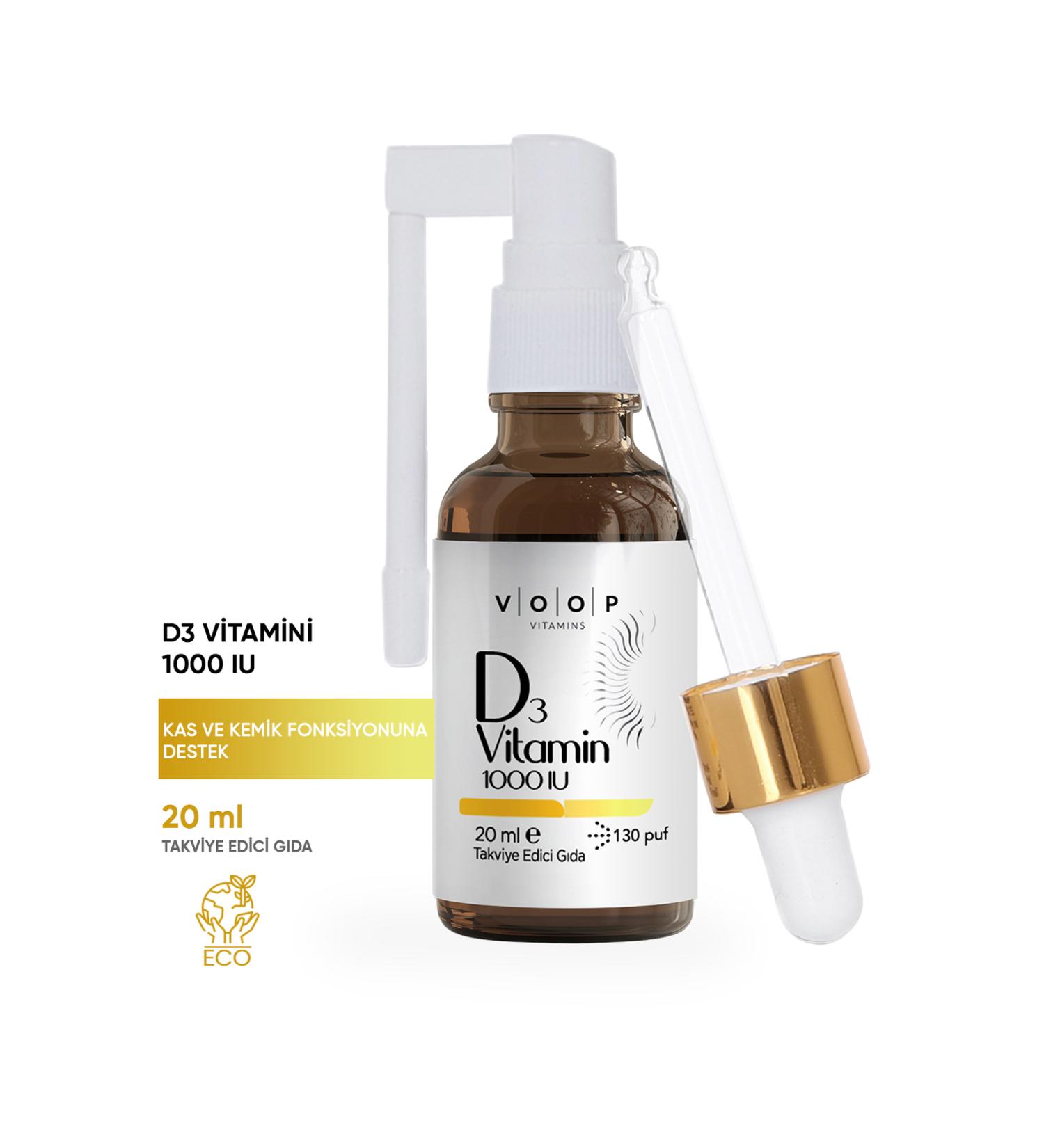 VOOP Vitamin D3 1000 IU Spray-Drop 20 ml - Buy Online on GoSupps.com
