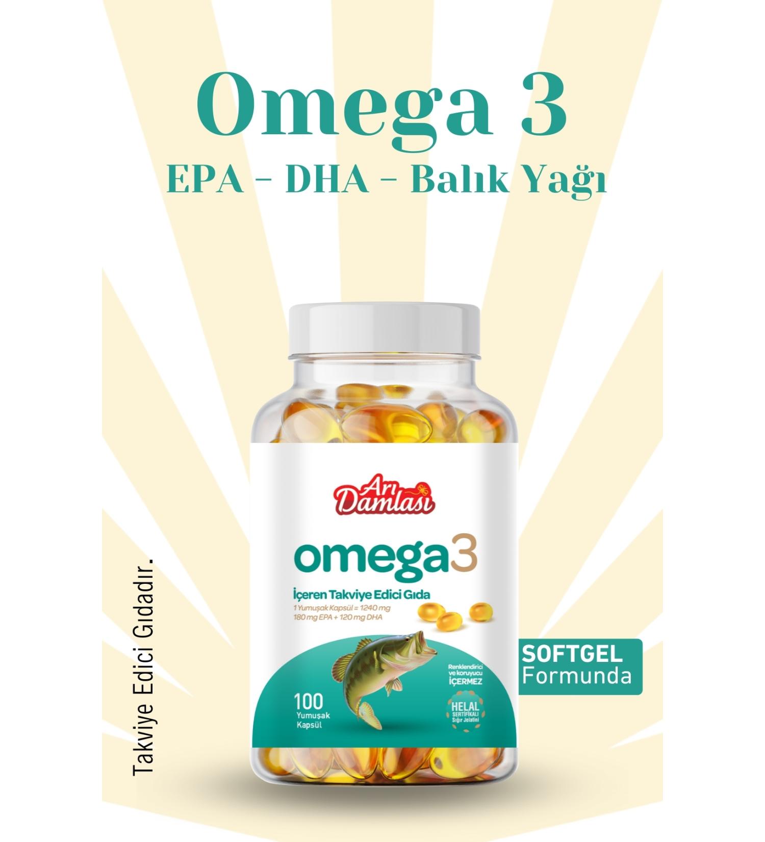 Bee Drops OMEGA 3 CONTAINING SUPPLEMENTARY FOOD 100 SOFT CAPSULES