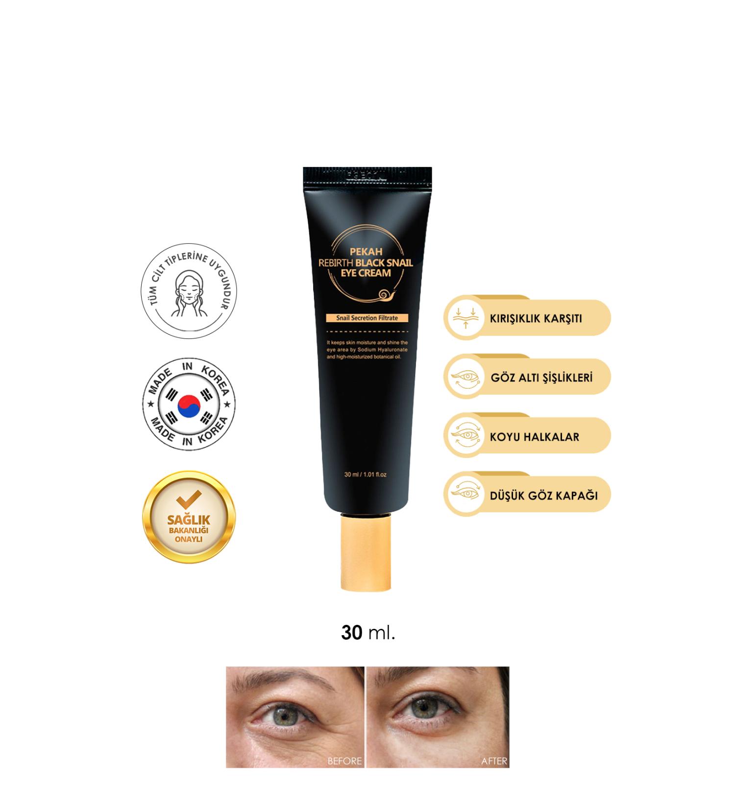 PEKAH Snail Extract Repairing Dark Circle and Anti-Aging Eye Cream 30ml - Buy Online on GoSupps.com