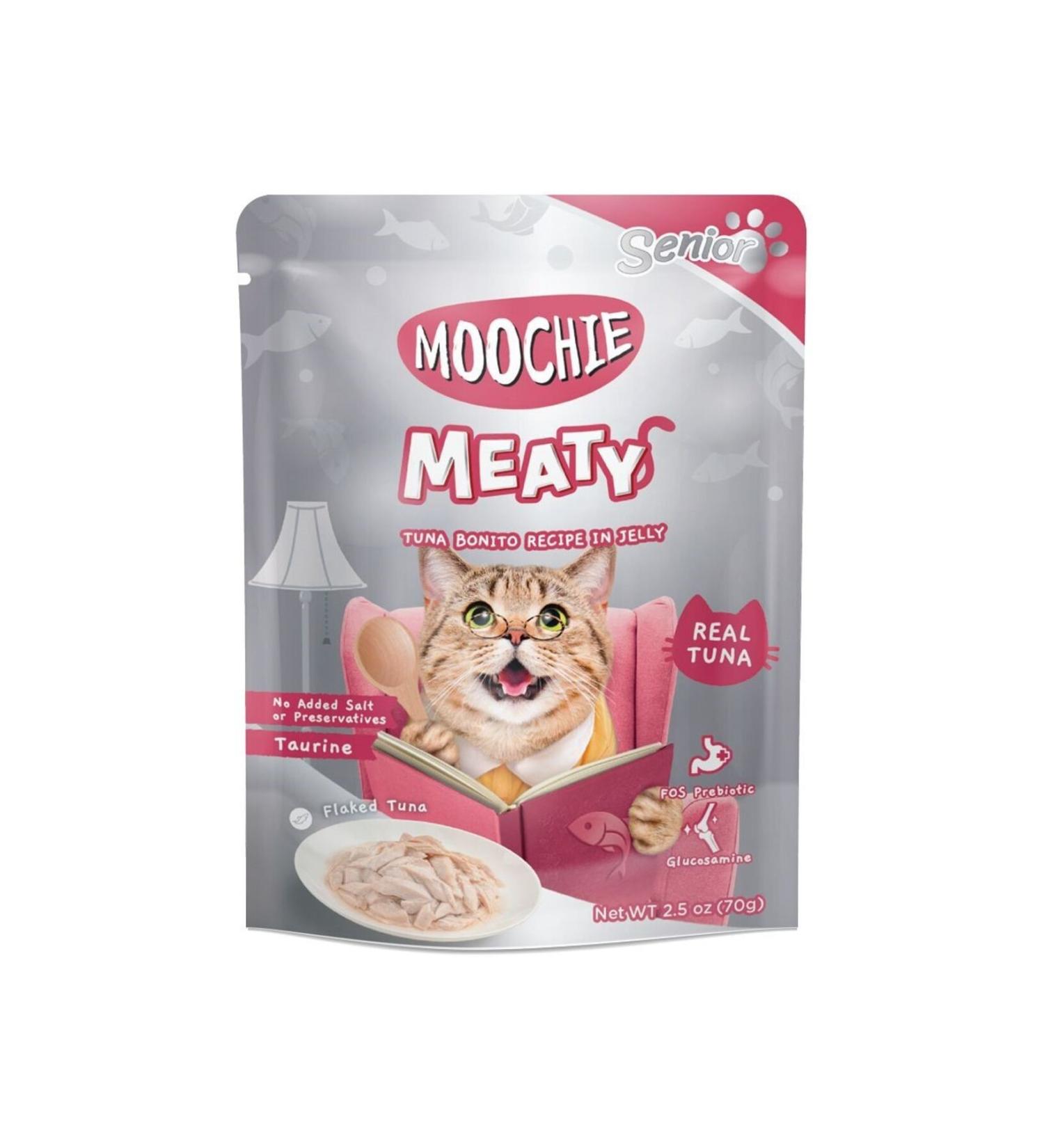 MOOCHIE Tuna & Bonito Cat Food 12 x 70g Moochie - High Protein & Nutritious