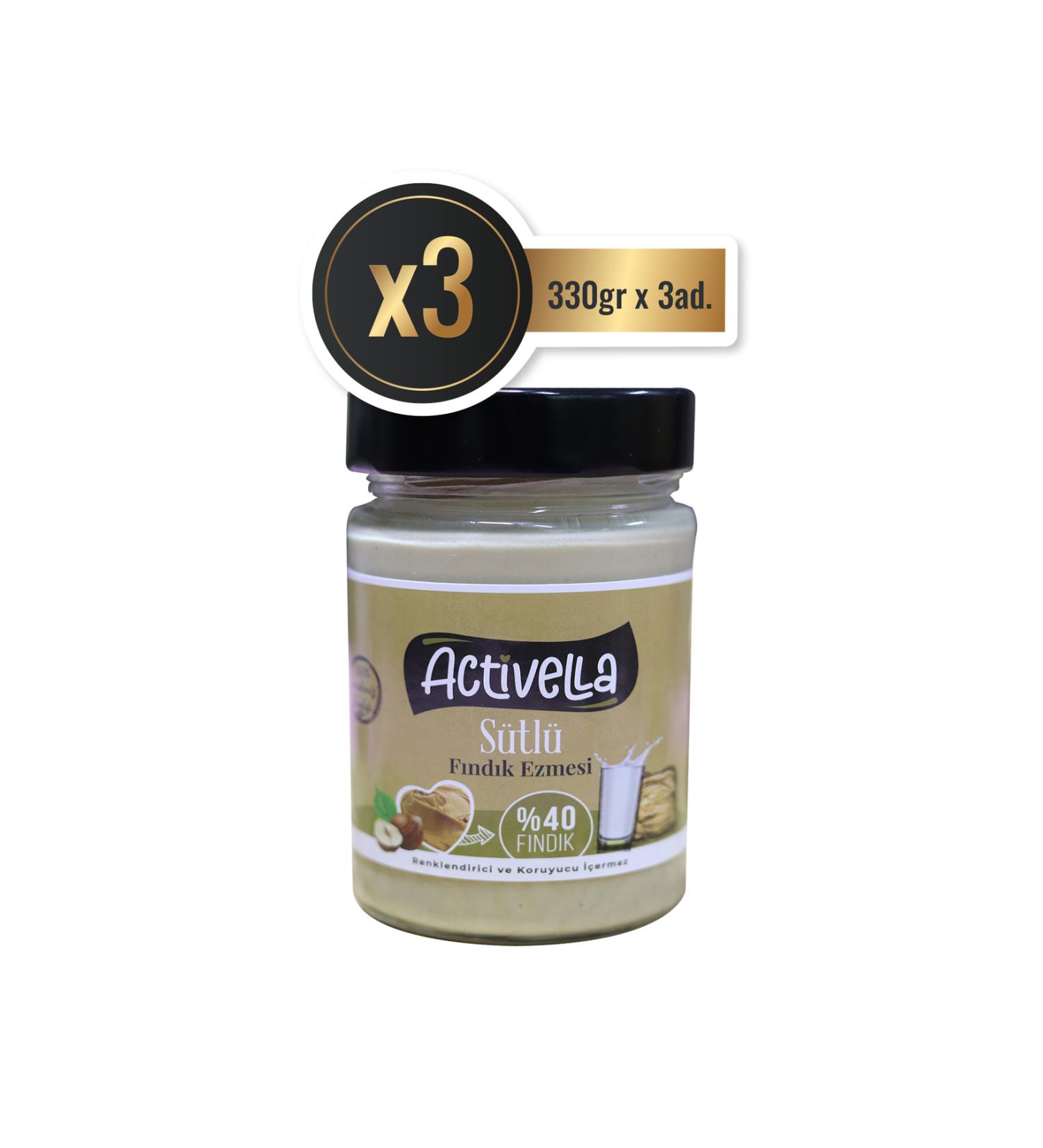 Activella Milk Hazelnut Paste 330gr Hazelnut X3