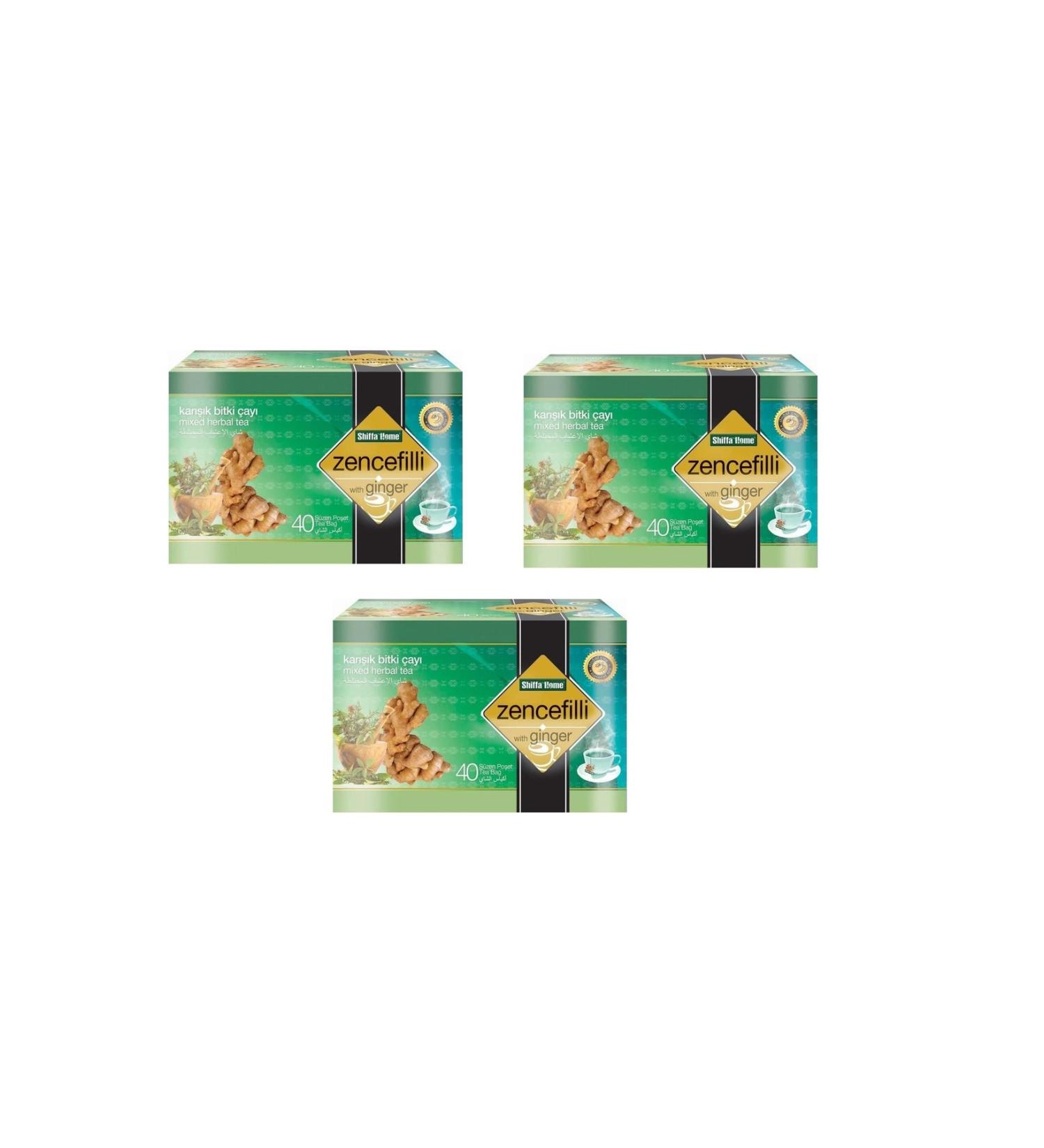 Shiffa Home Ginger Mixed Herbal Tea 40 Pieces 3 PIECES