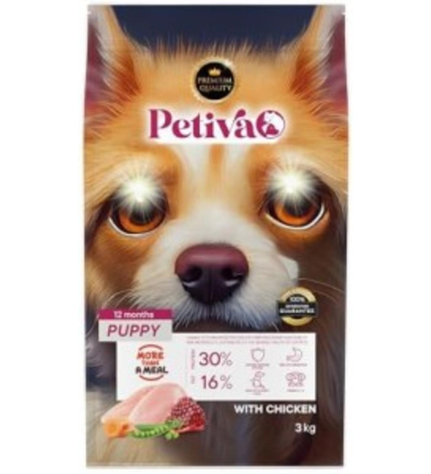 Furlo Petiva Chicken Meat Dry Dog Food for Puppies (3 Kg Chicken)