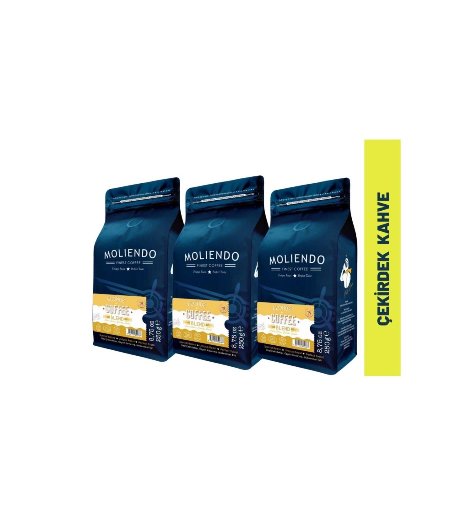 Moliendo Blonde Coffe Blend Filter Coffee Advantage Package (COFFEE BEANS) 3x250 G - Buy Online on GoSupps.com