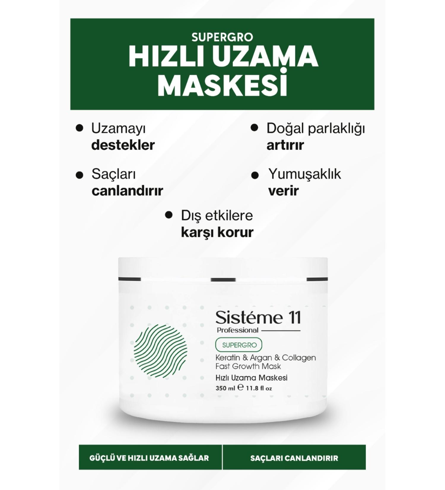 System 11 System 11 Rapid Growth Mask 350 ml - Buy Online on GoSupps.com