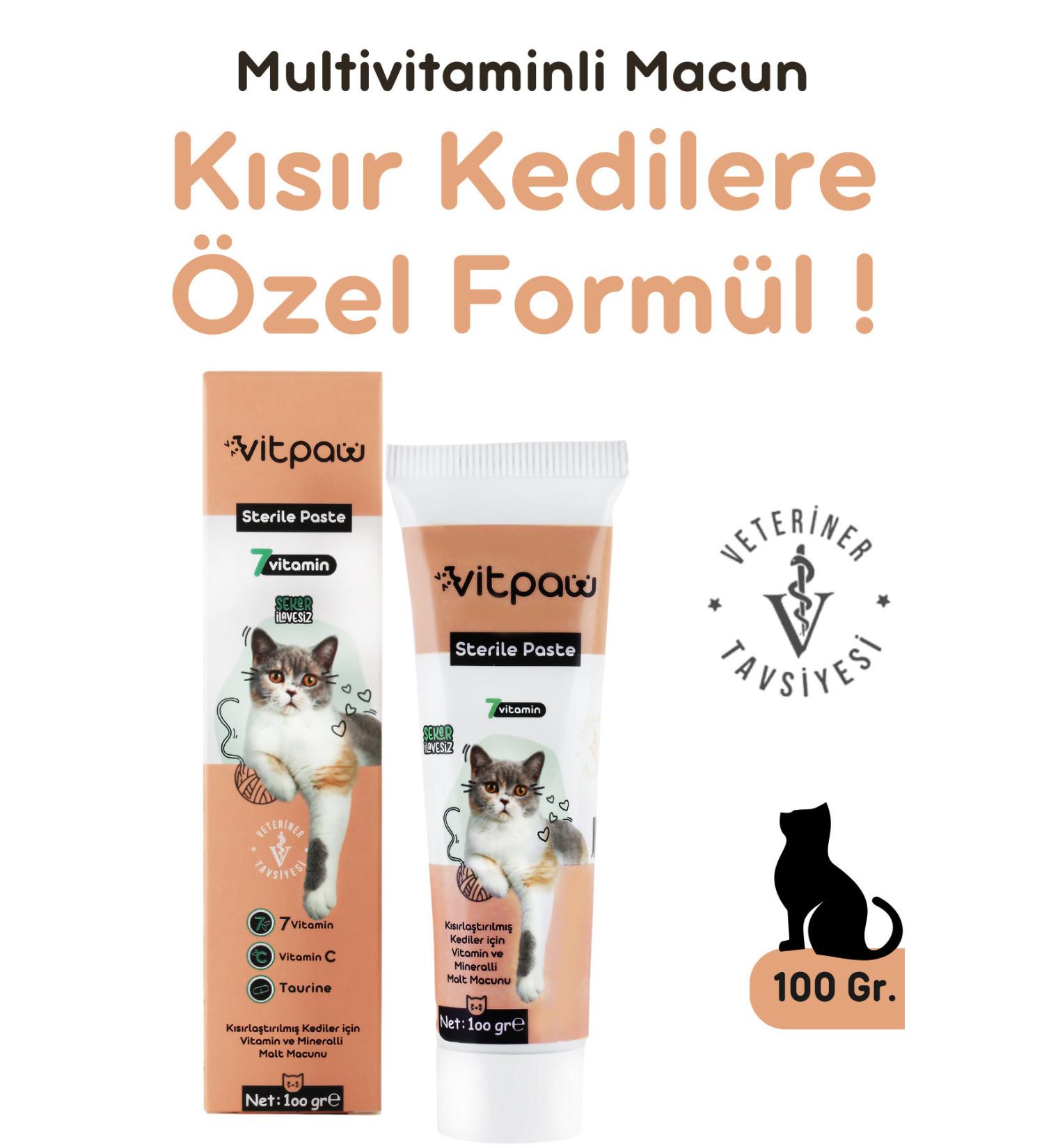 vitpaw Sterile Paste 100 Gr. (MULTIVITAMIN AND MINERALS MALT PASTE FOR NEUTRALIZED CATS) - Buy Online on GoSupps.com
