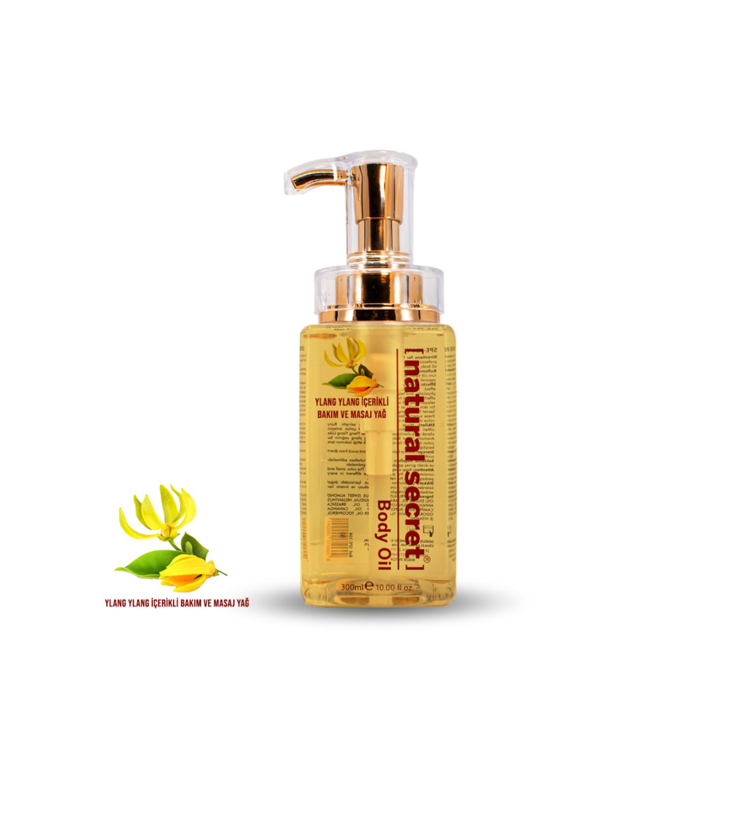 Natural Secret YLANG YLANG Content Care and Massage Oil / YLANG YLANG MASSAGE & BODY CARE OIL 300ml