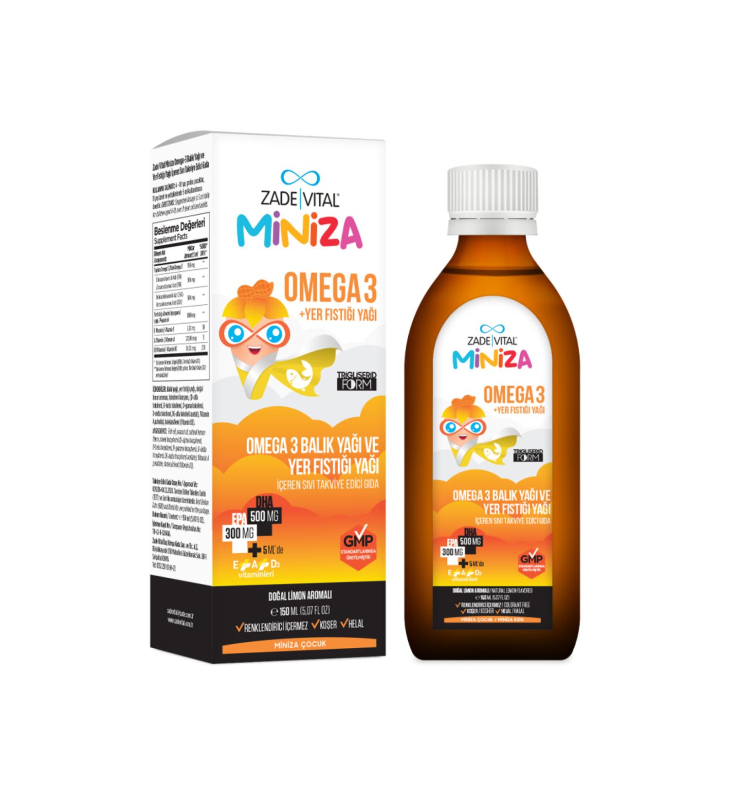 Zade Vital MINISA OMEGA 3 & PEANUT OIL (150 ml) 1 bottle