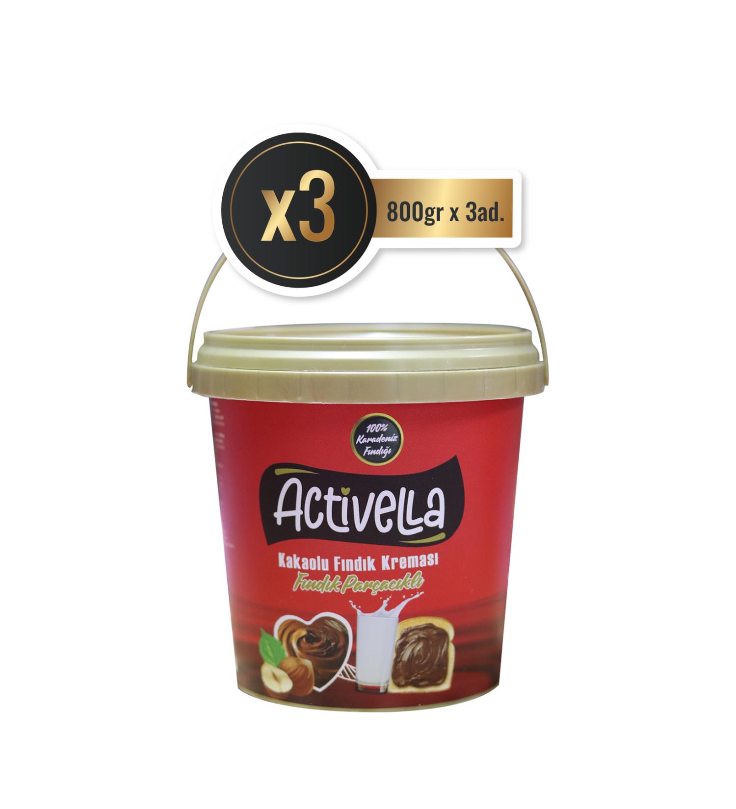 Activella Cocoa Hazelnut Cream with Chips 800gr X3
