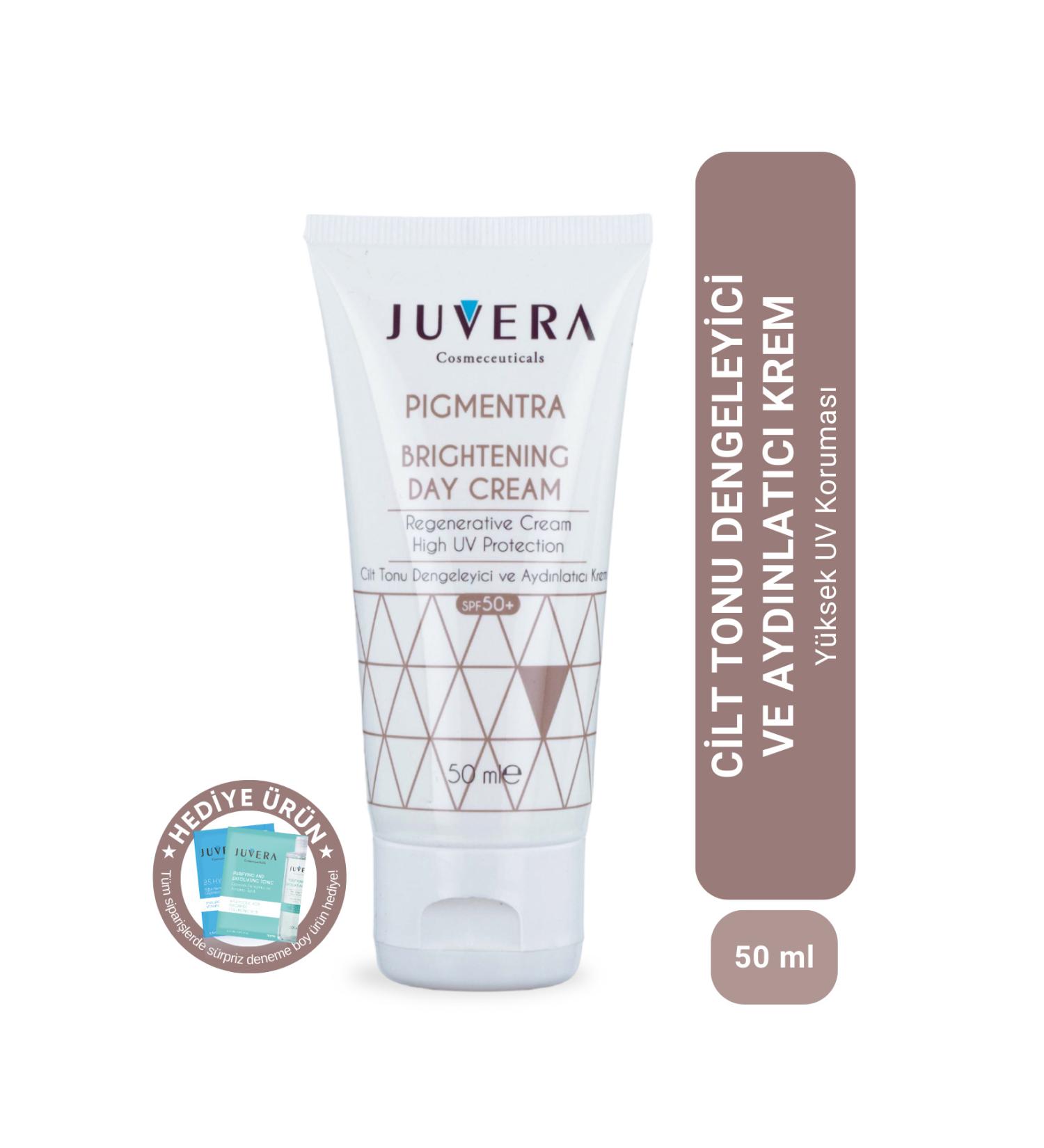 JUVERA Cosmeceuticals Skin Tone Balancing and Brightening Cream - Pigmentra Brightening Day Cream Spf50+ 50ml - Buy Online on GoSupps.com